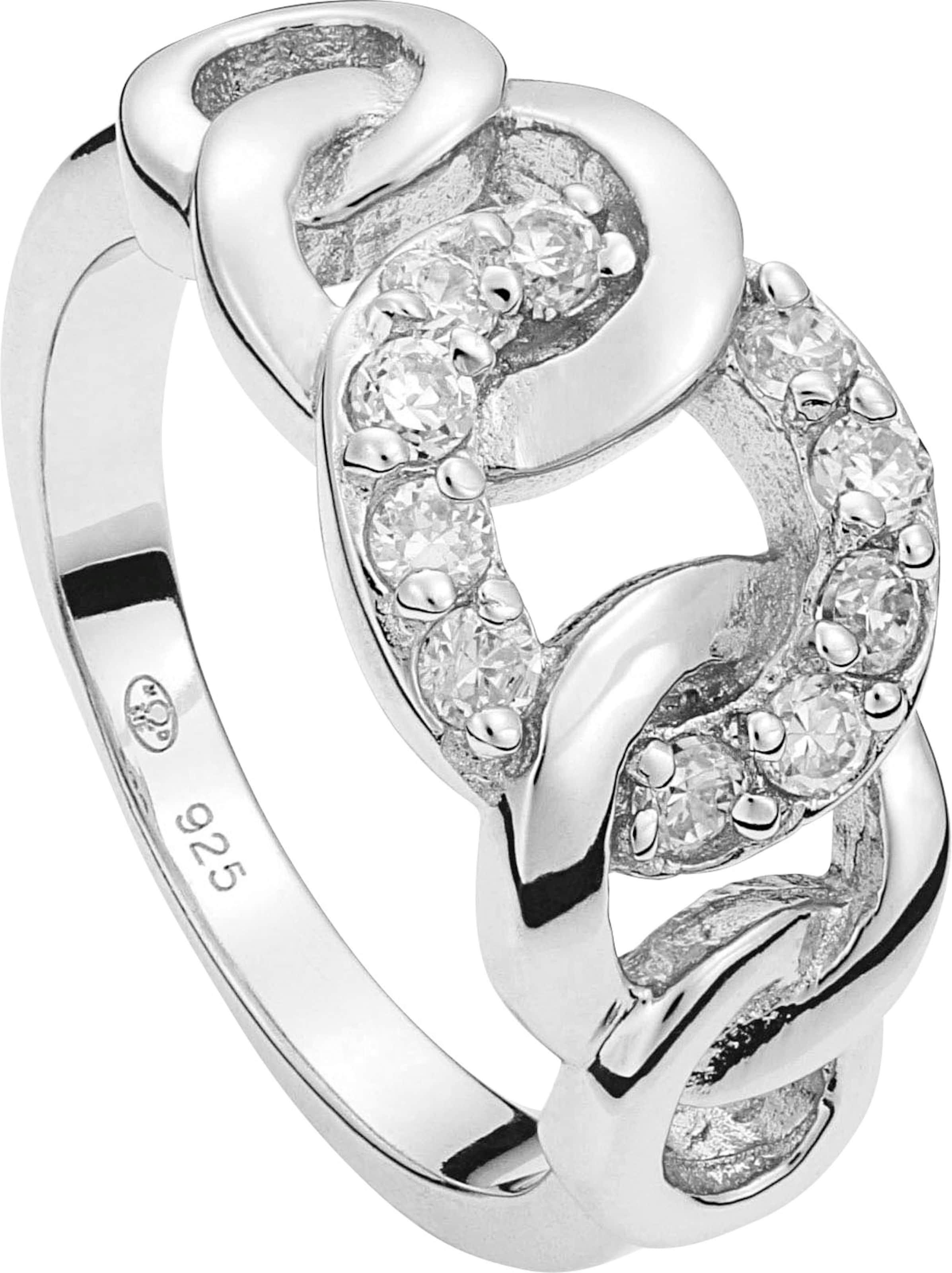 Zirkonia von günstig Kaufen-Ring in Silber 925 von heine. Ring in Silber 925 von heine <![CDATA[Aus 925er Silber, rhodiniert: Ring mit Panzerketten-Muster und unzähligen Zirkonia.]]>. 