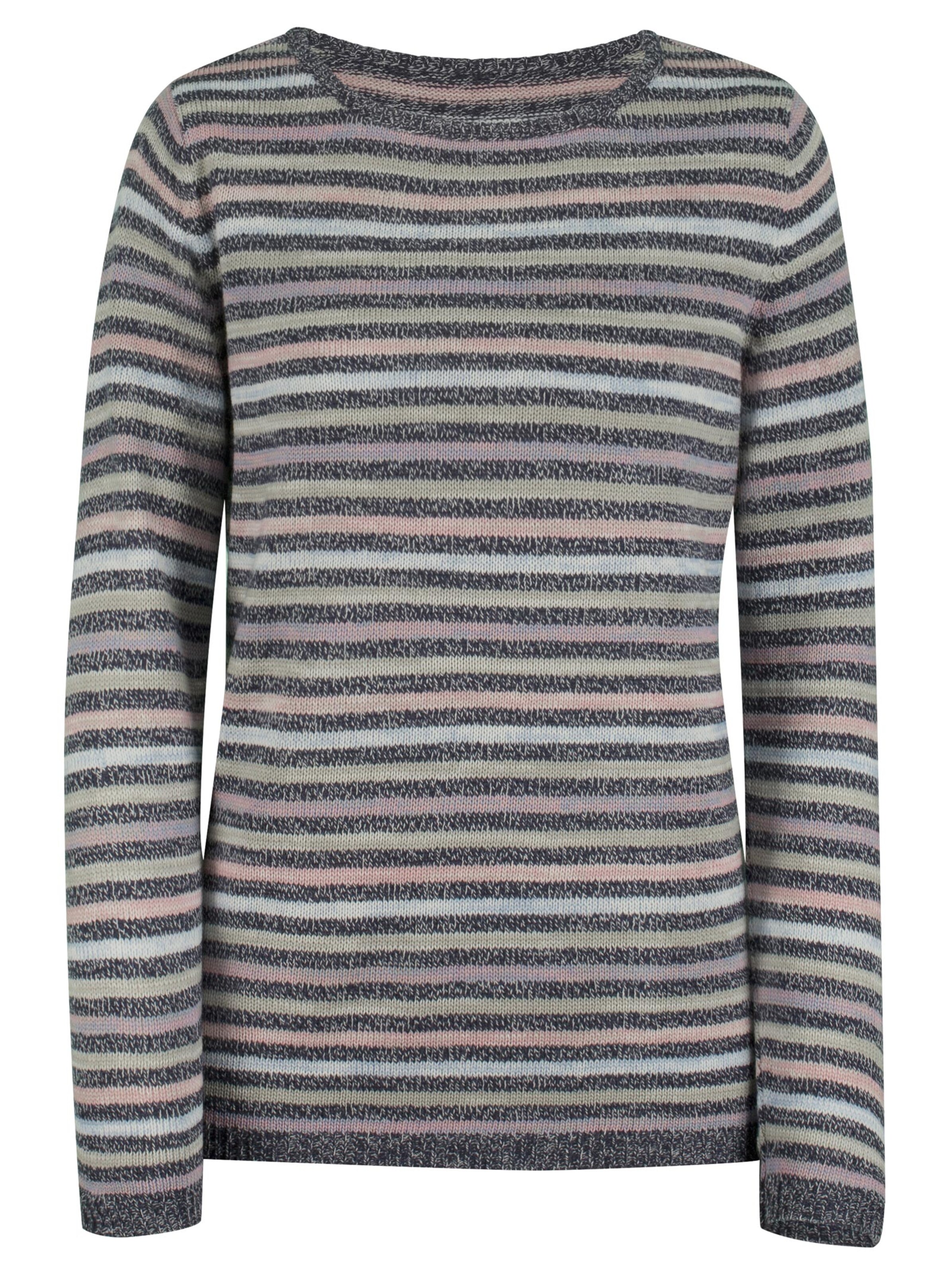 Pullover - rosé-marine-gestreift