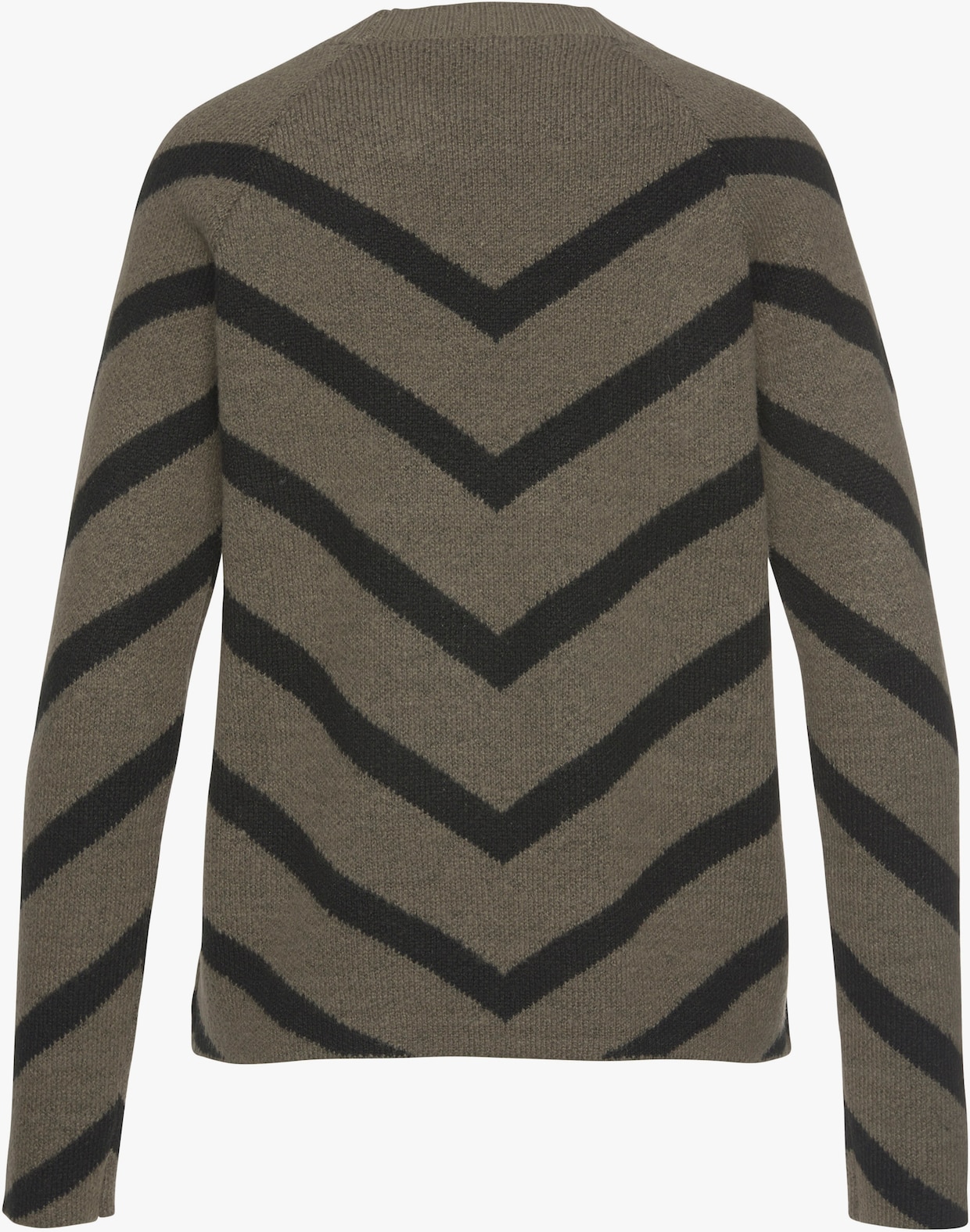 LASCANA Gebreide pullover - kaki/zwart