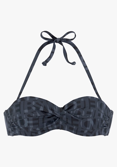 Elbsand Bügel-Bandeau-Bikini-Top - schwarz