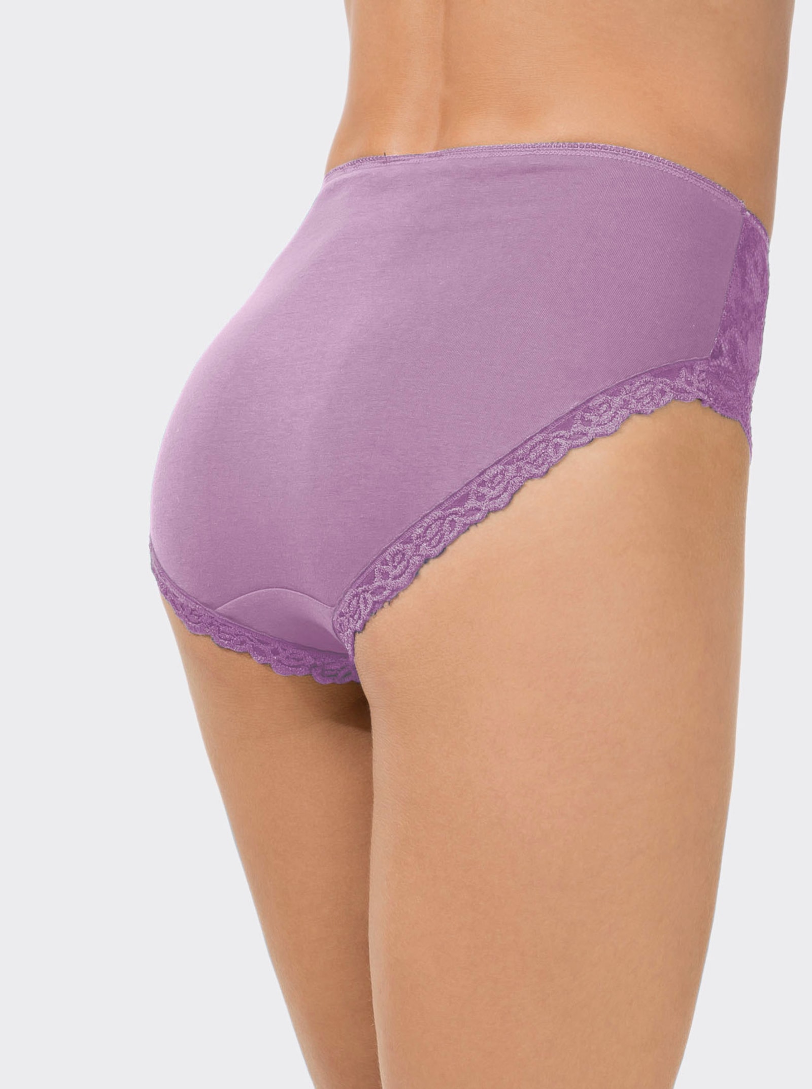 wäschepur Taillenslip mit Spitzenbordüre - farbig-sortiert