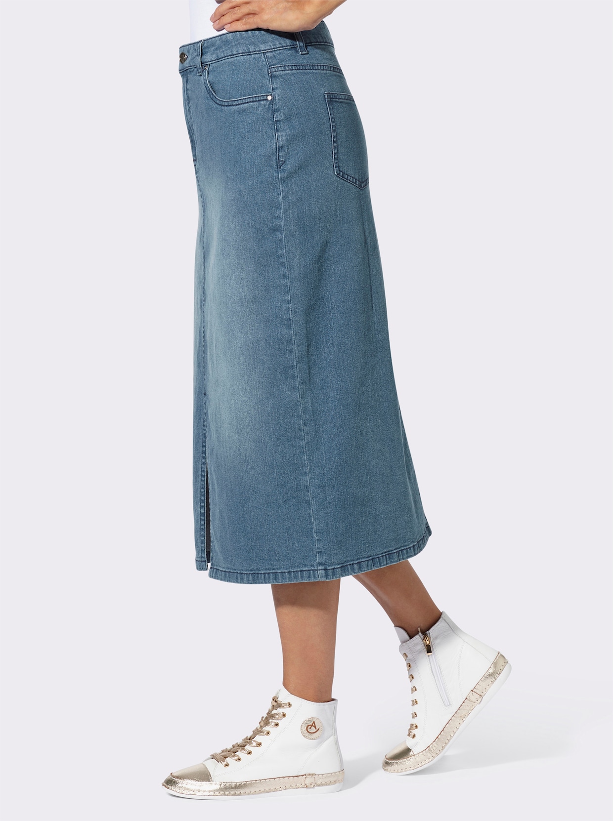 Jeansrock - blue-bleached