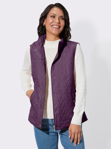 Steppweste mit Stehkragen - traube