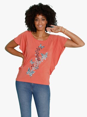 Shirt - koralle-gemustert