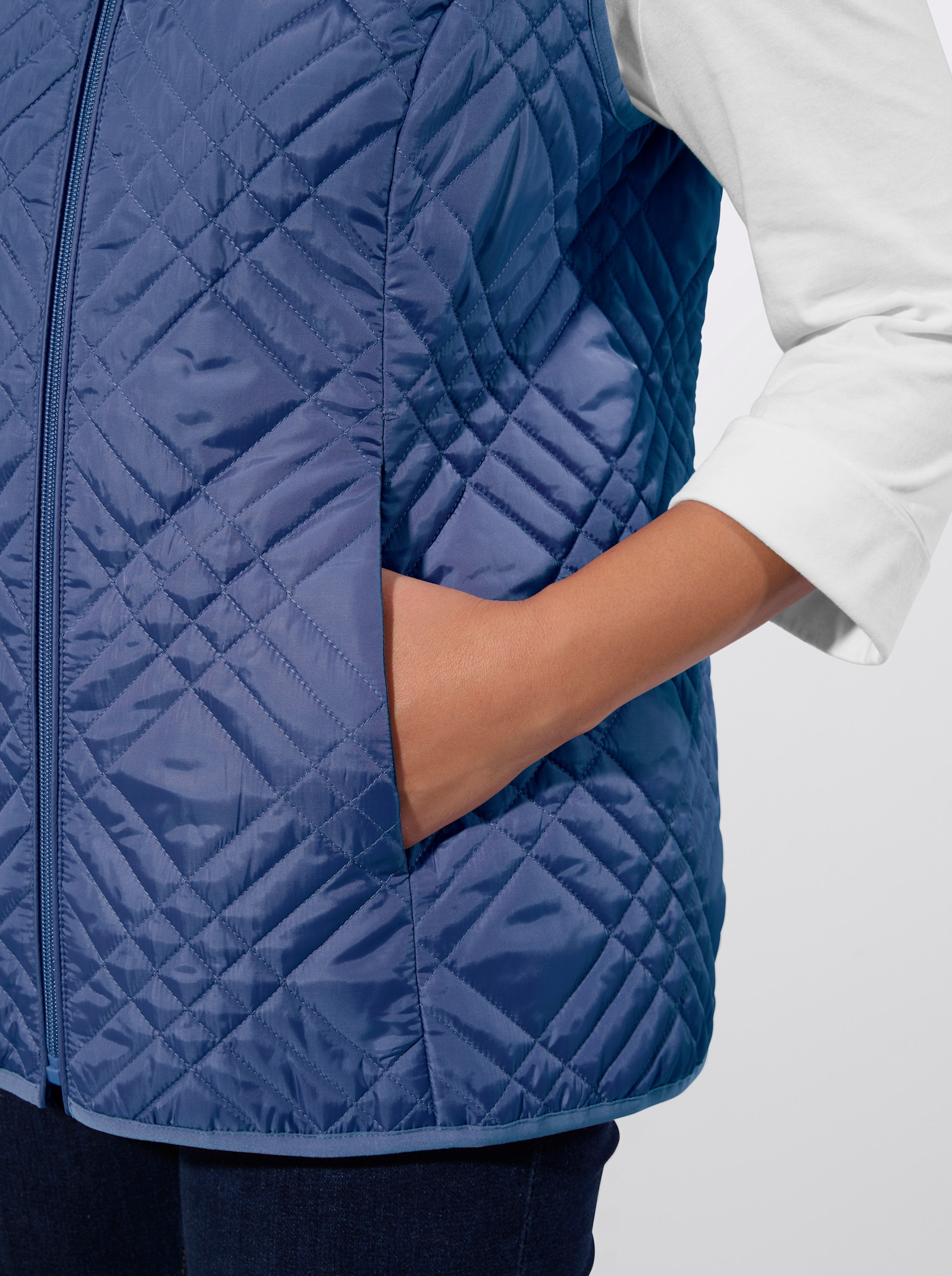 Steppweste in pflegeleichter Qualität - jeansblau