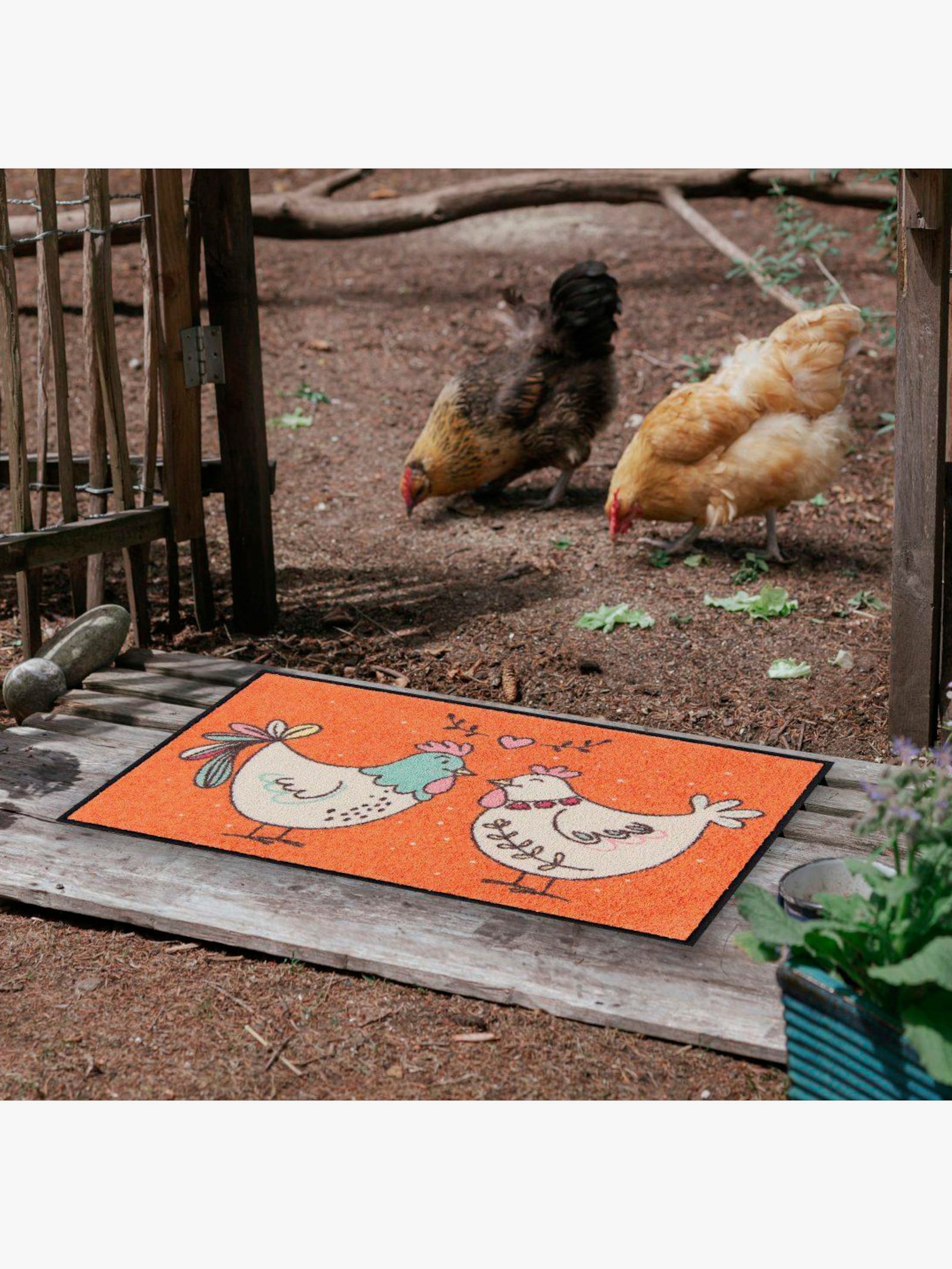 Salonloewe Fußmatte - orange-bedruckt