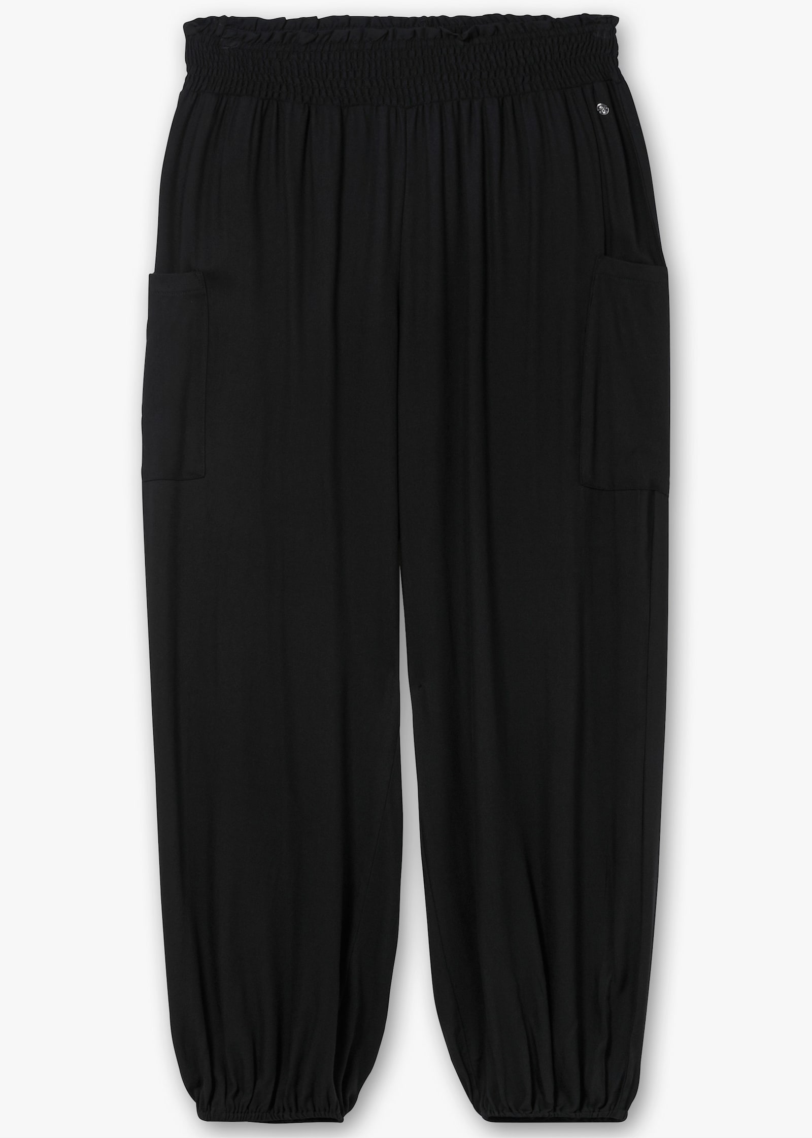 sheego Comfortbroek in wijd model - zwart