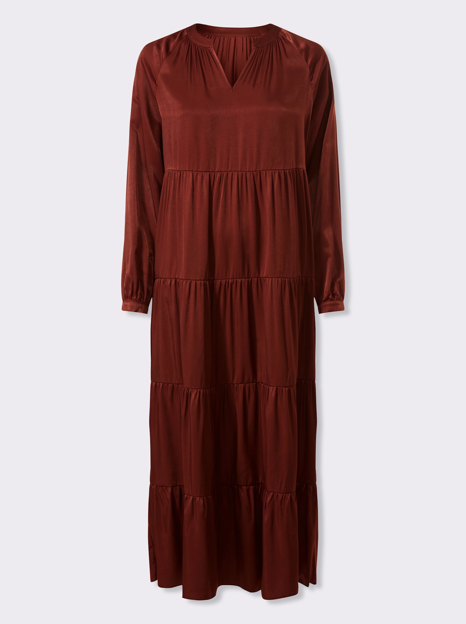 heine Robe tissée en mélange doux de viscose - marron rouge