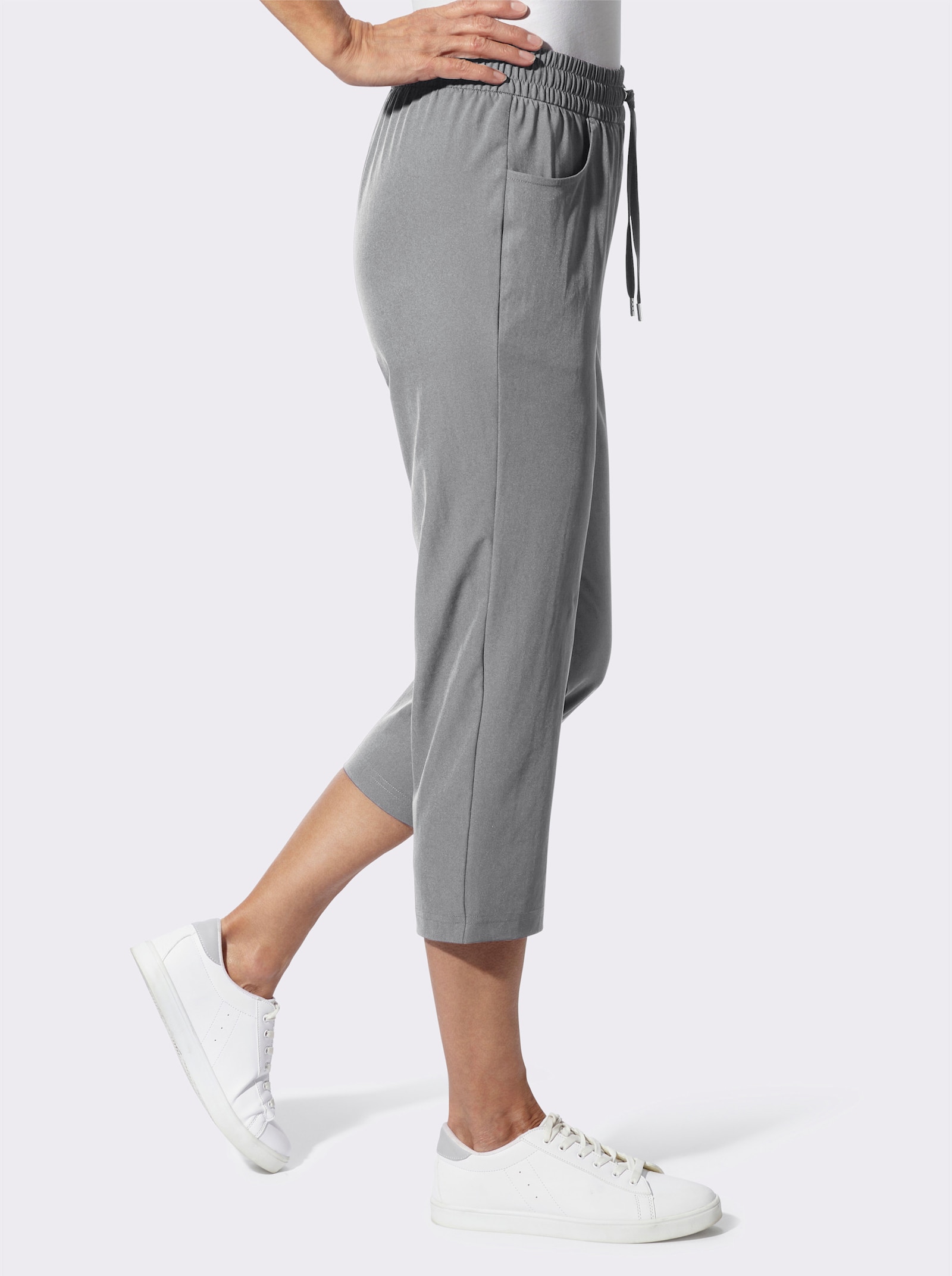 7/8-Hose atmungsaktiv und pflegeleicht - steingrau