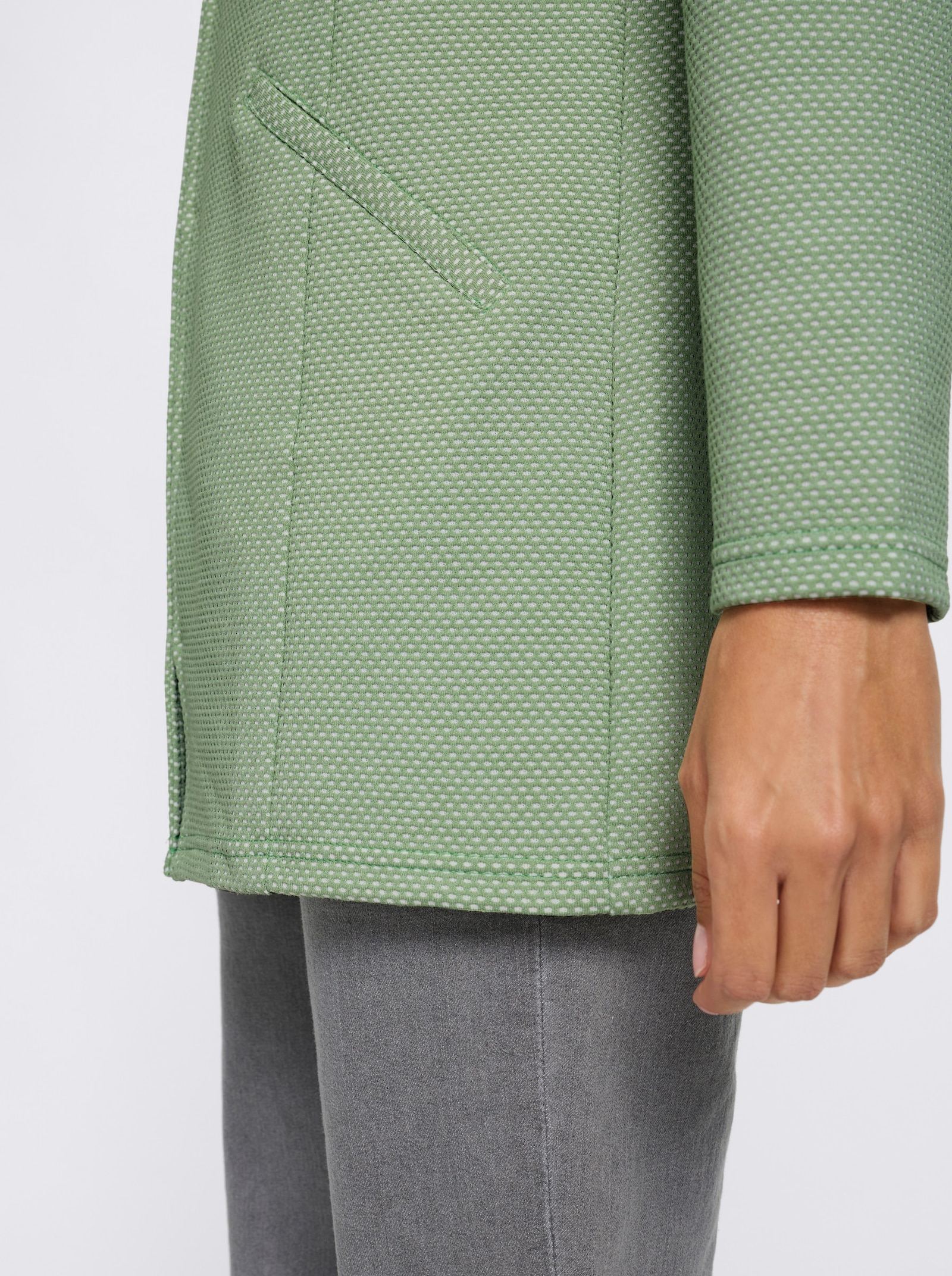 Shirtjacke in Struktur-Qualität - eucalyptus