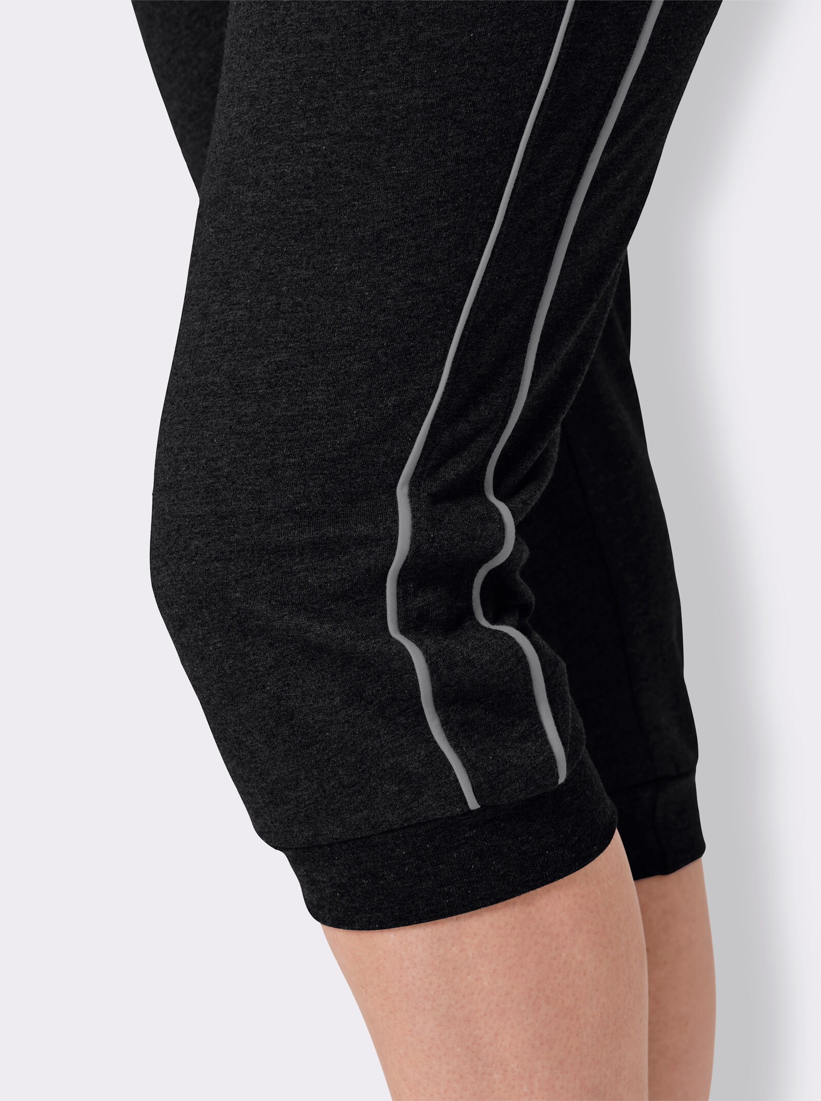 feel good Caprihose mit Bündchen - schwarz-weiß