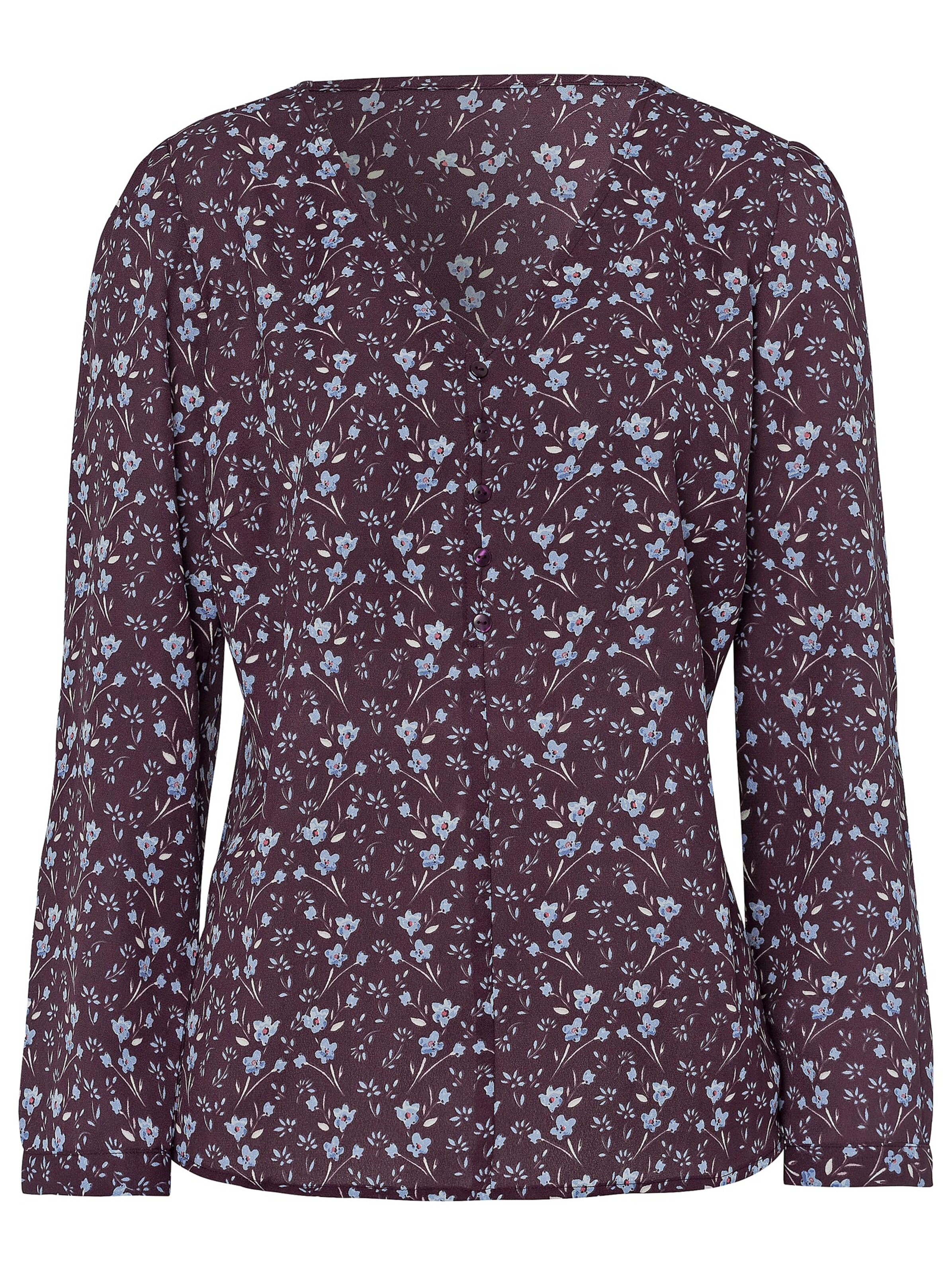 Bluse - aubergine-bedruckt