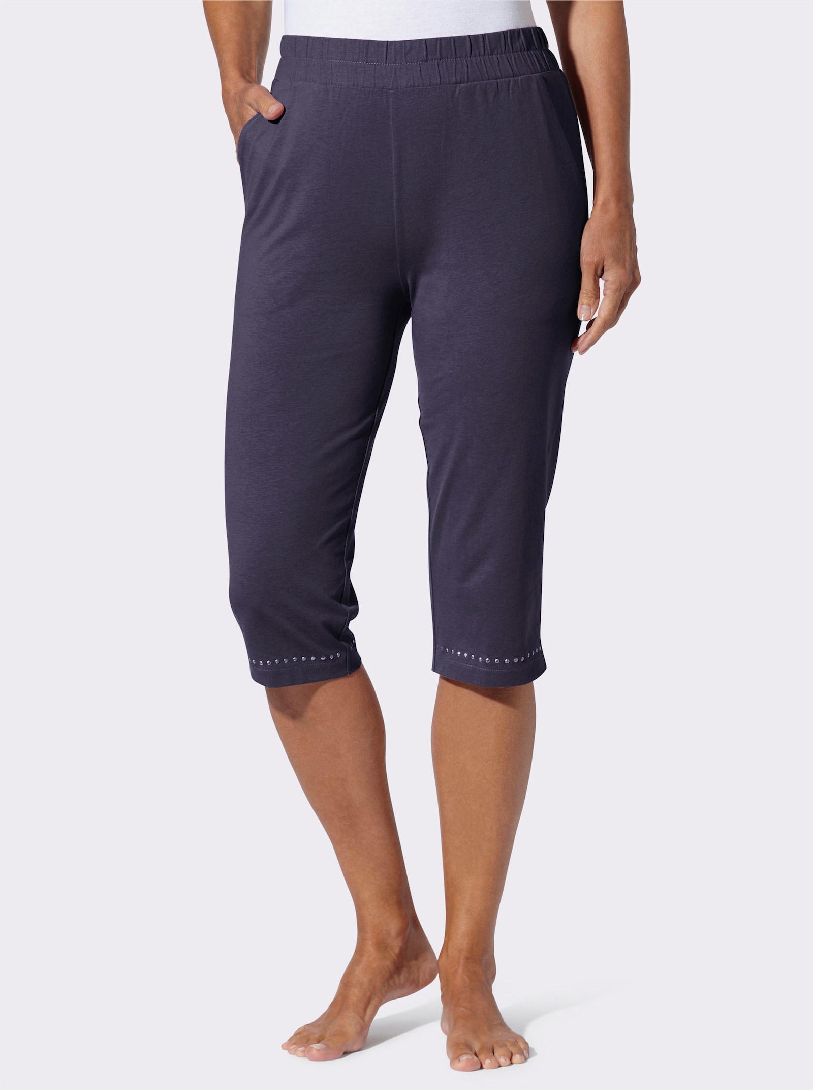 Freizeithose in Capri-Länge - marine