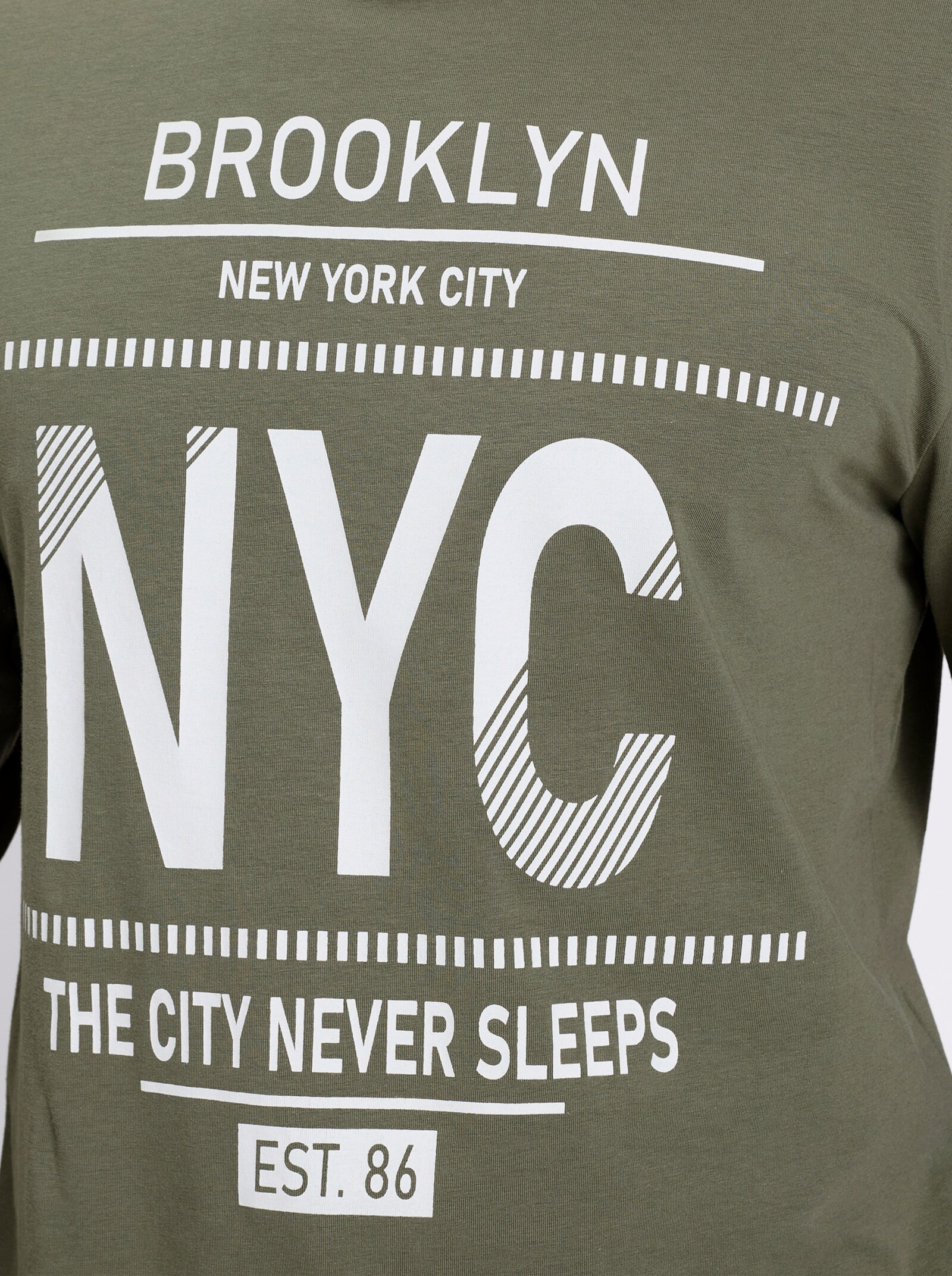 Catamaran Sports Freizeitshirt mit platziertem Druck - khaki-weiß-bedruckt