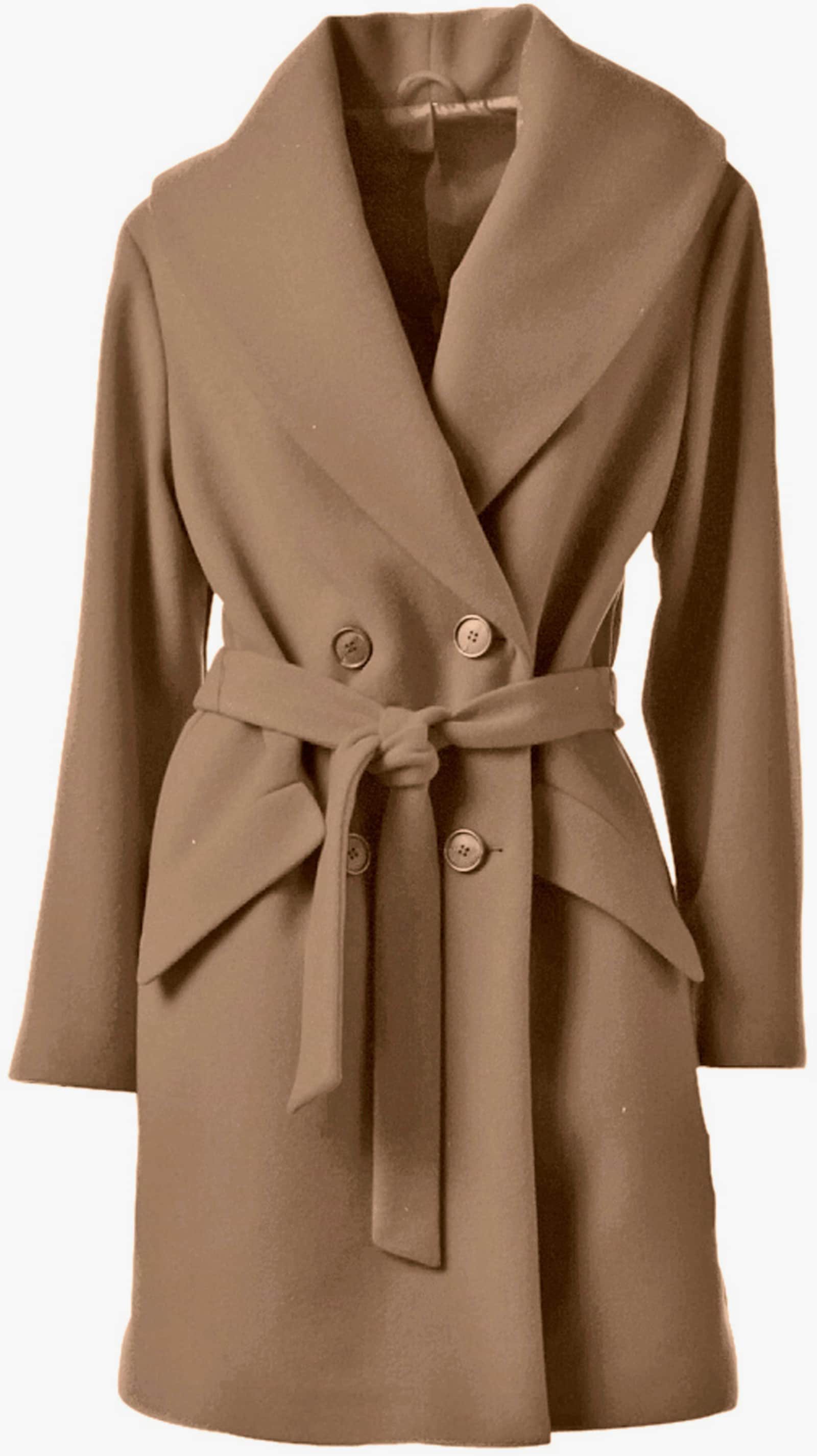 heine Wolljacke mit Schalkragen - camel