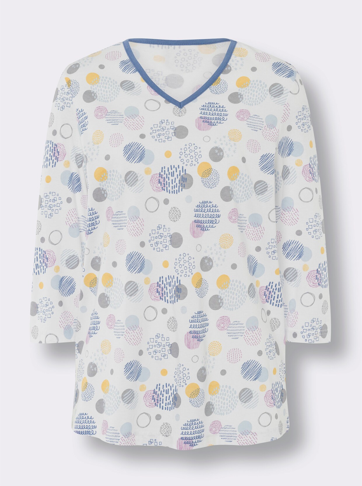 Pyjama - middenblauw geprint