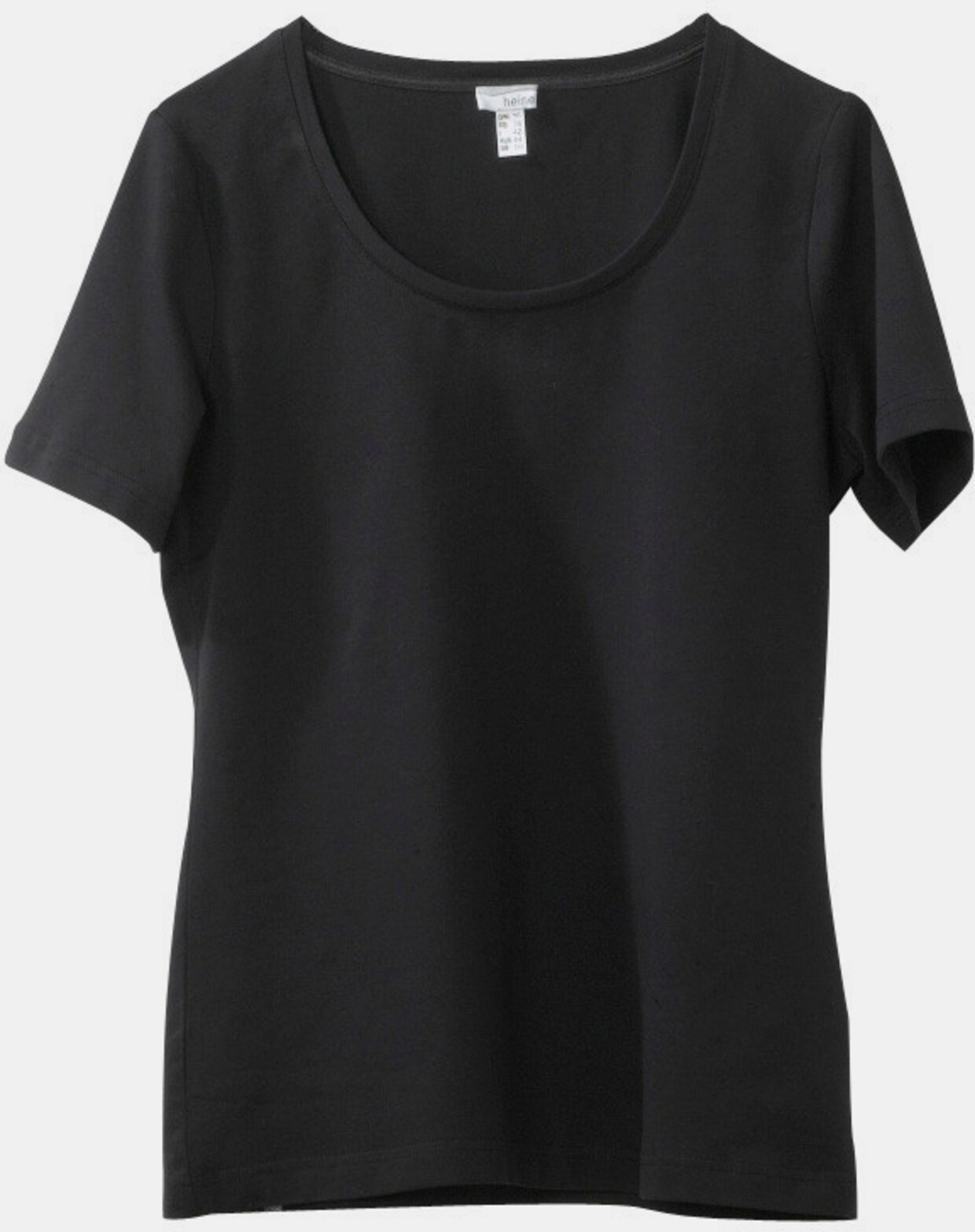 heine Rundhals-Shirt - schwarz