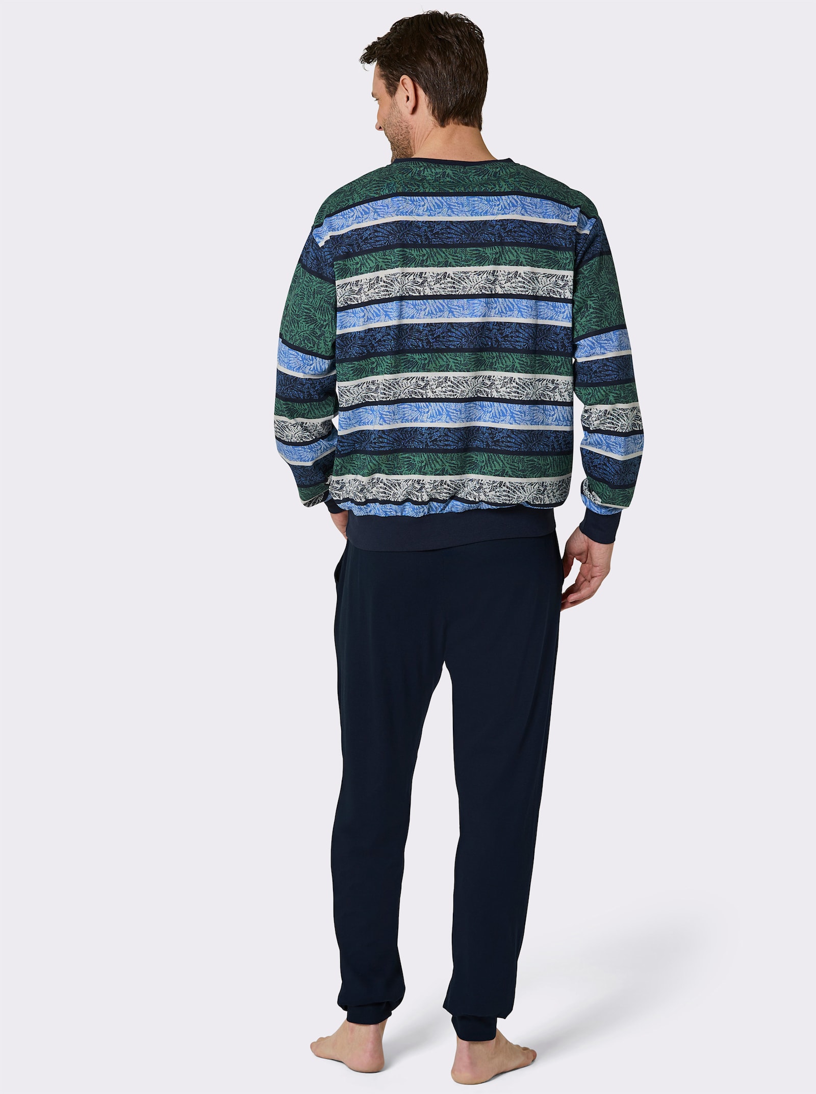 Hajo Schlafanzug - marine-ozean-bedruckt