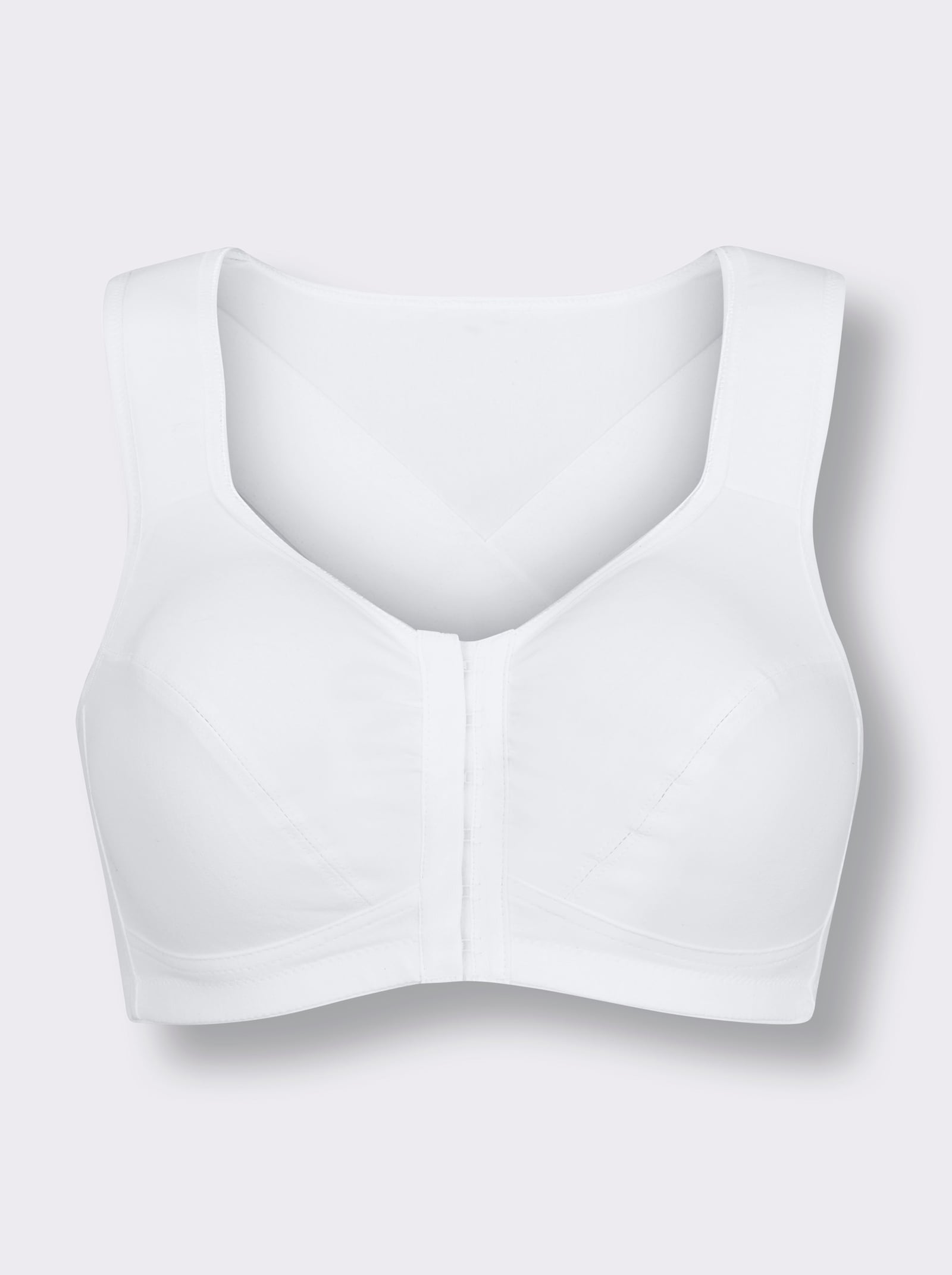 Vorderverschluss-BH ohne Bügel - weiß