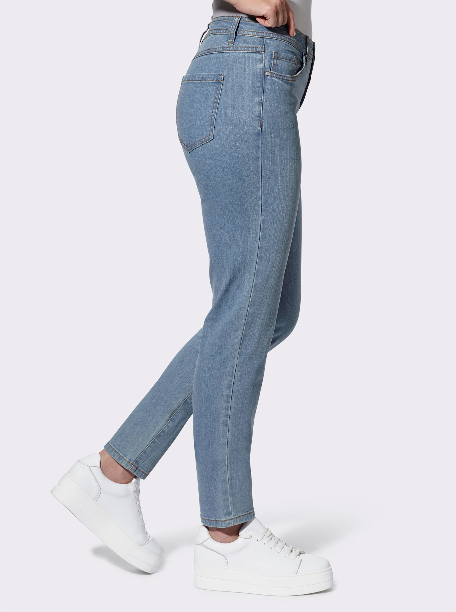 5-Pocket-Jeans mit schmalen Beinen - blue-bleached