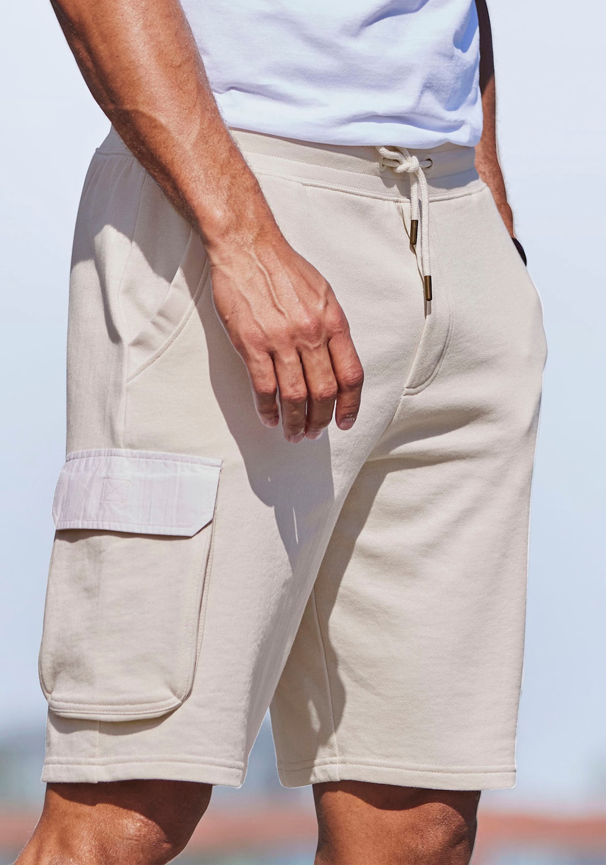 AUTHENTIC LE JOGGER Sweatshort - crème