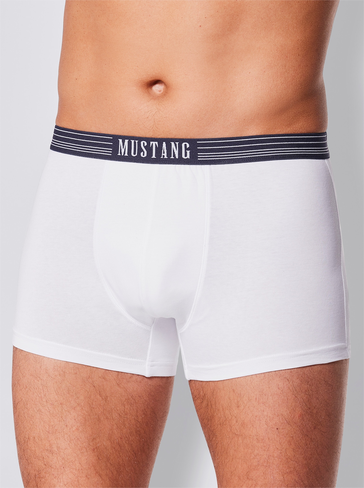 Mustang Broek - marine + wit + rood