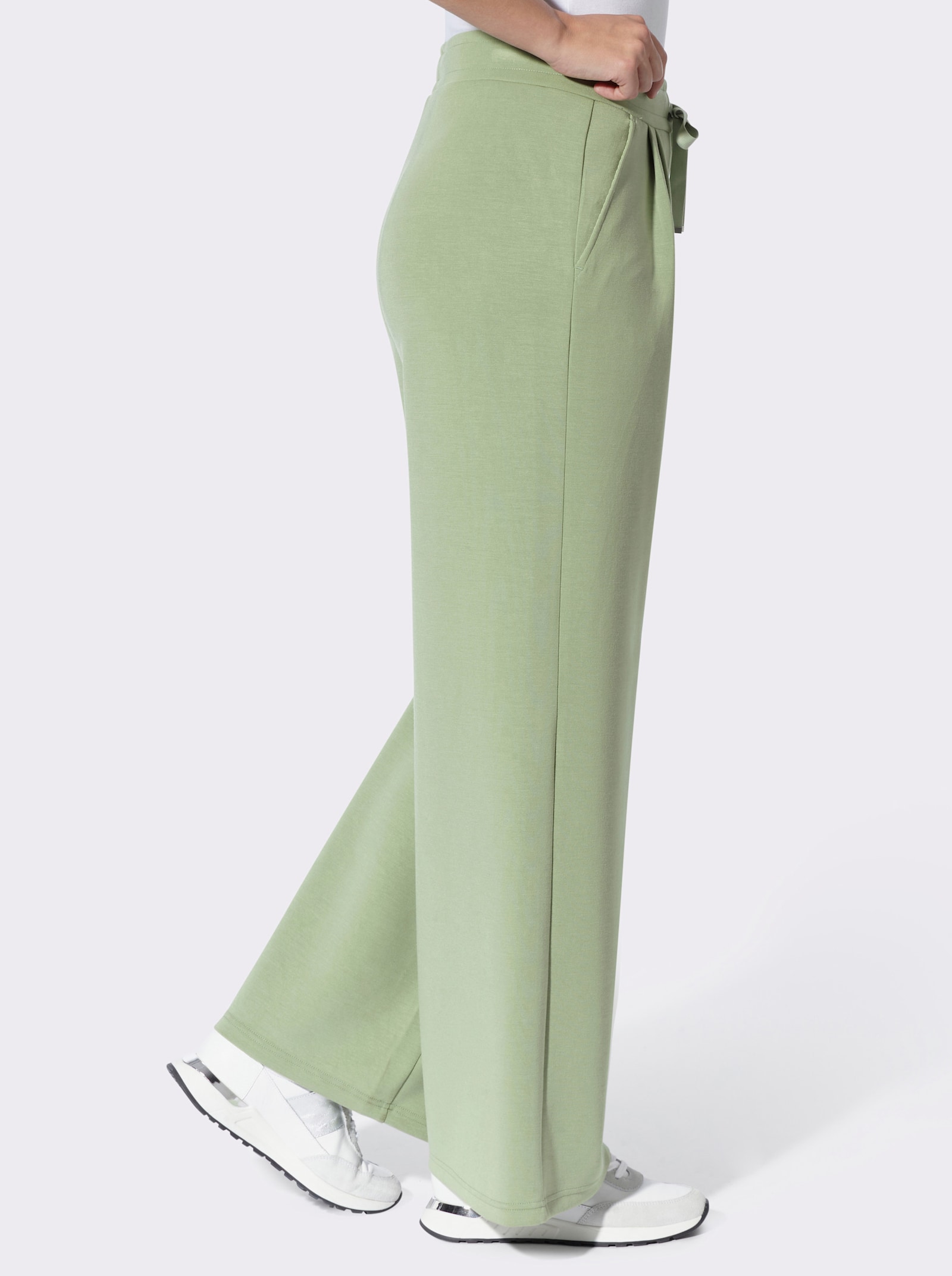 heine Jerseyhose mit Bundfalten - eucalyptus