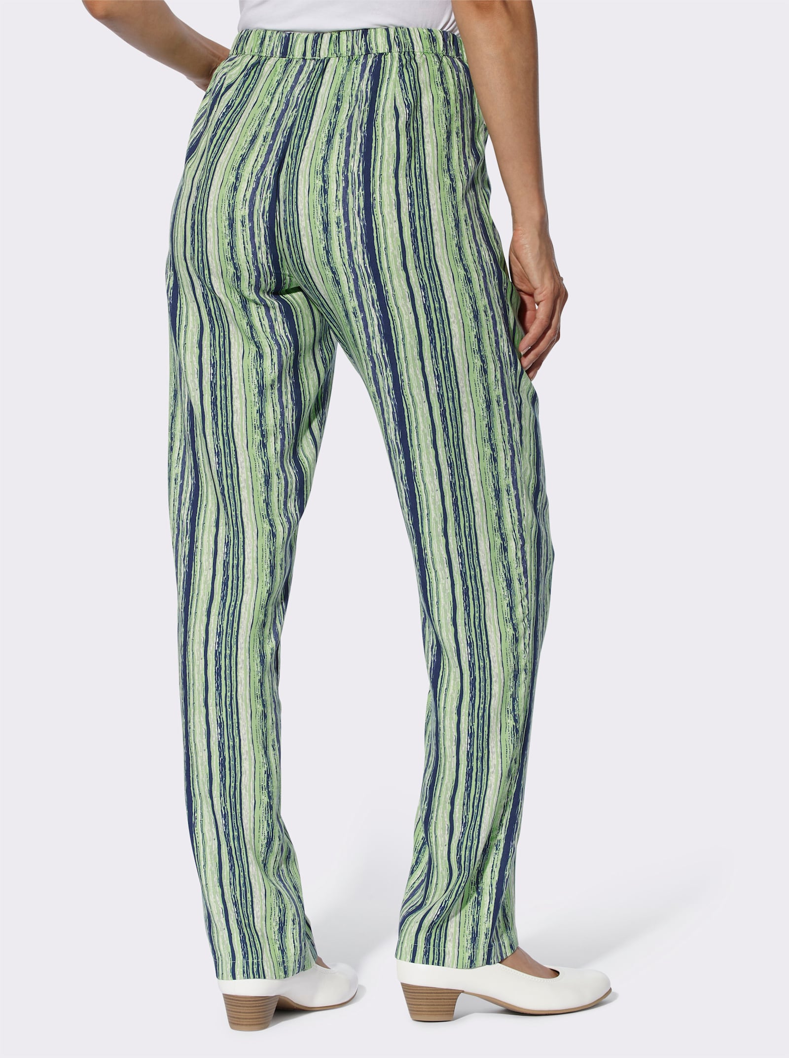 Schlupfhose im Doppelpack - reseda + reseda-bedruckt