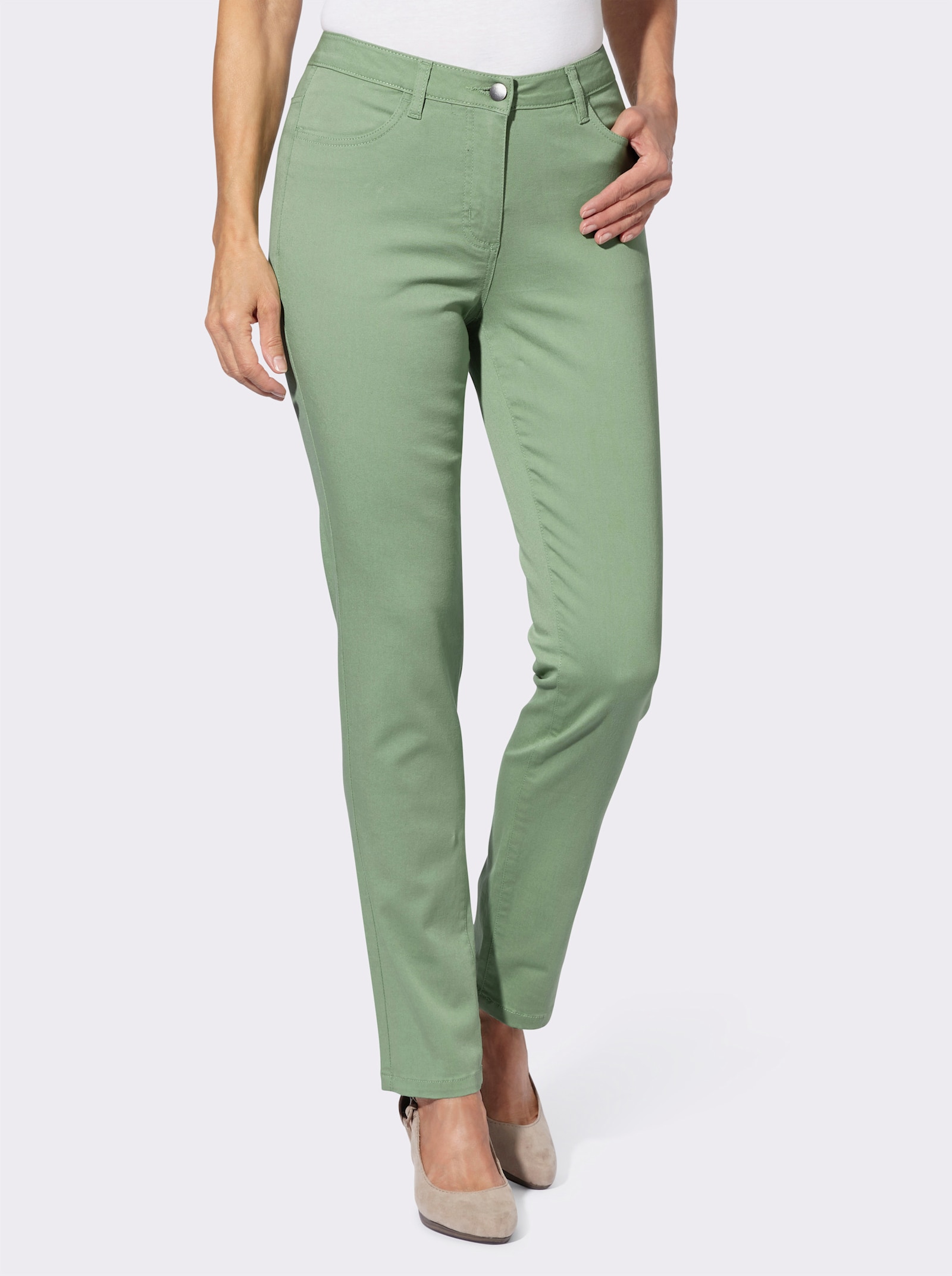 Úzke strečové nohavice - Eukalyptus