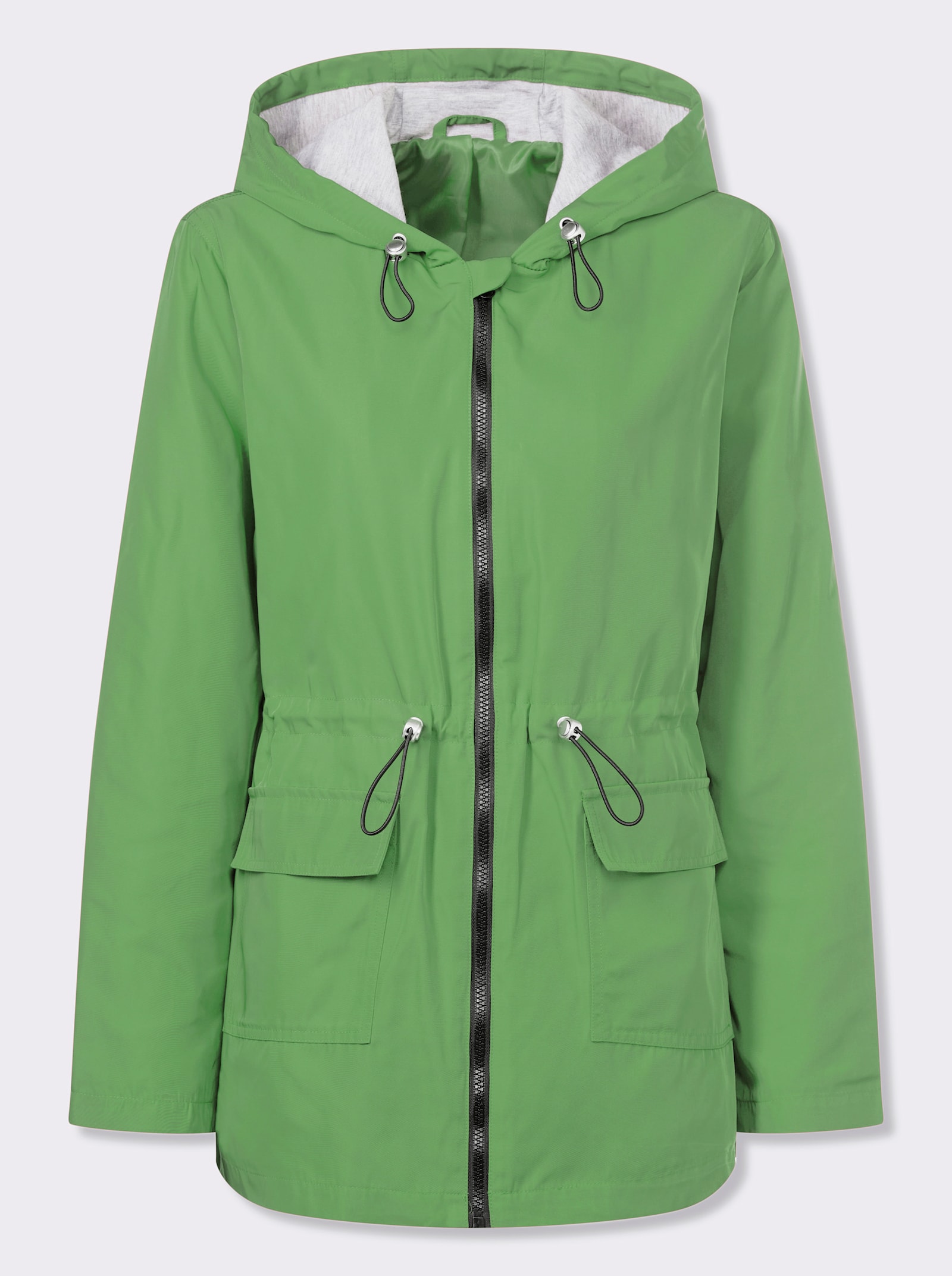 Jacke mit Tunnelzug in der Taille - apfel