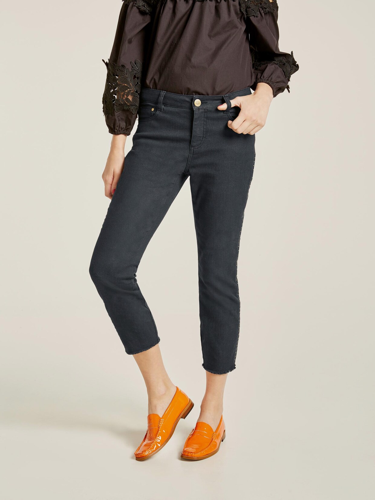Linea Tesini Capri-legging - zwart