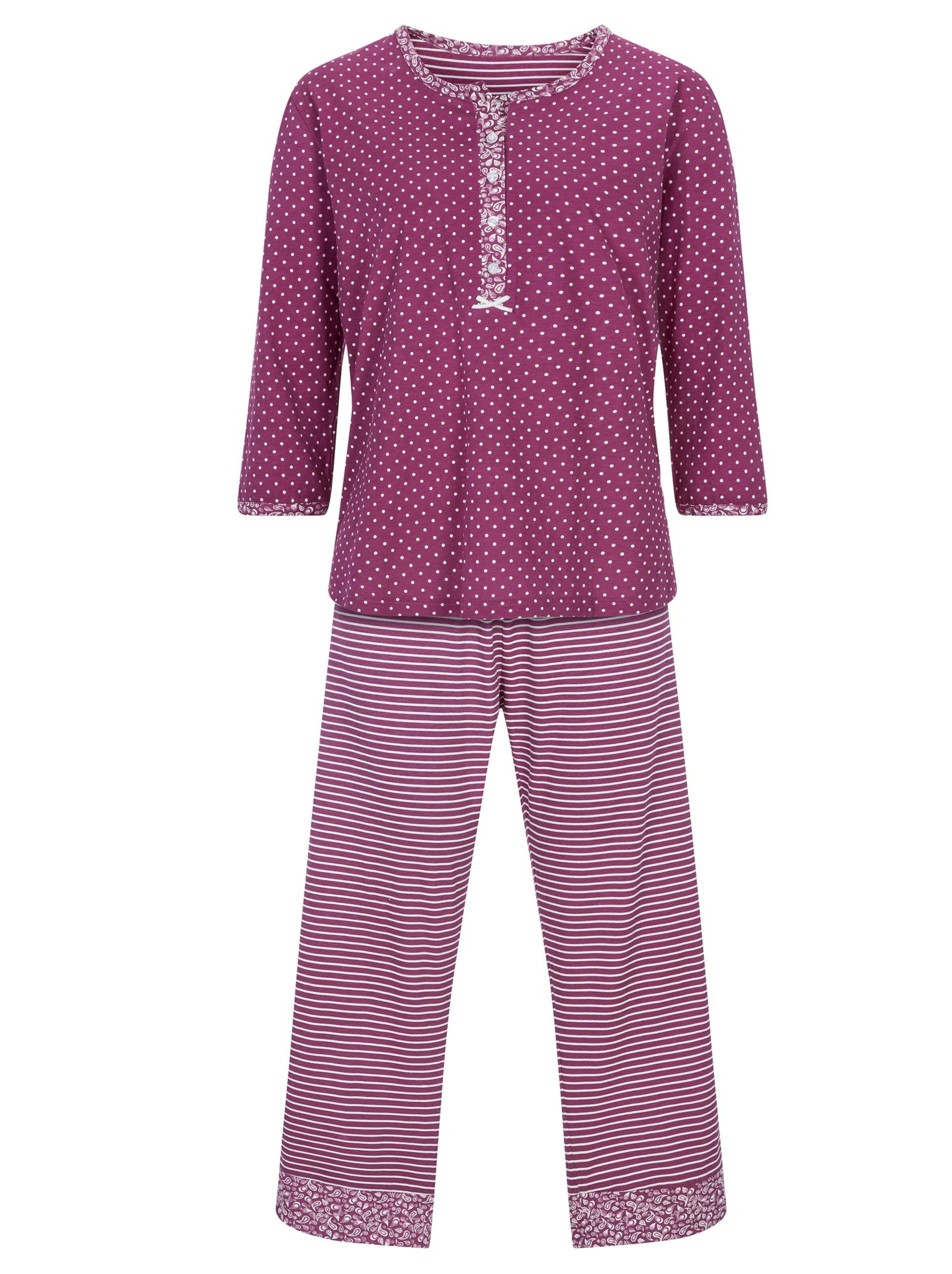 Marie Francoise Schlafanzug - fuchsia-gemustert
