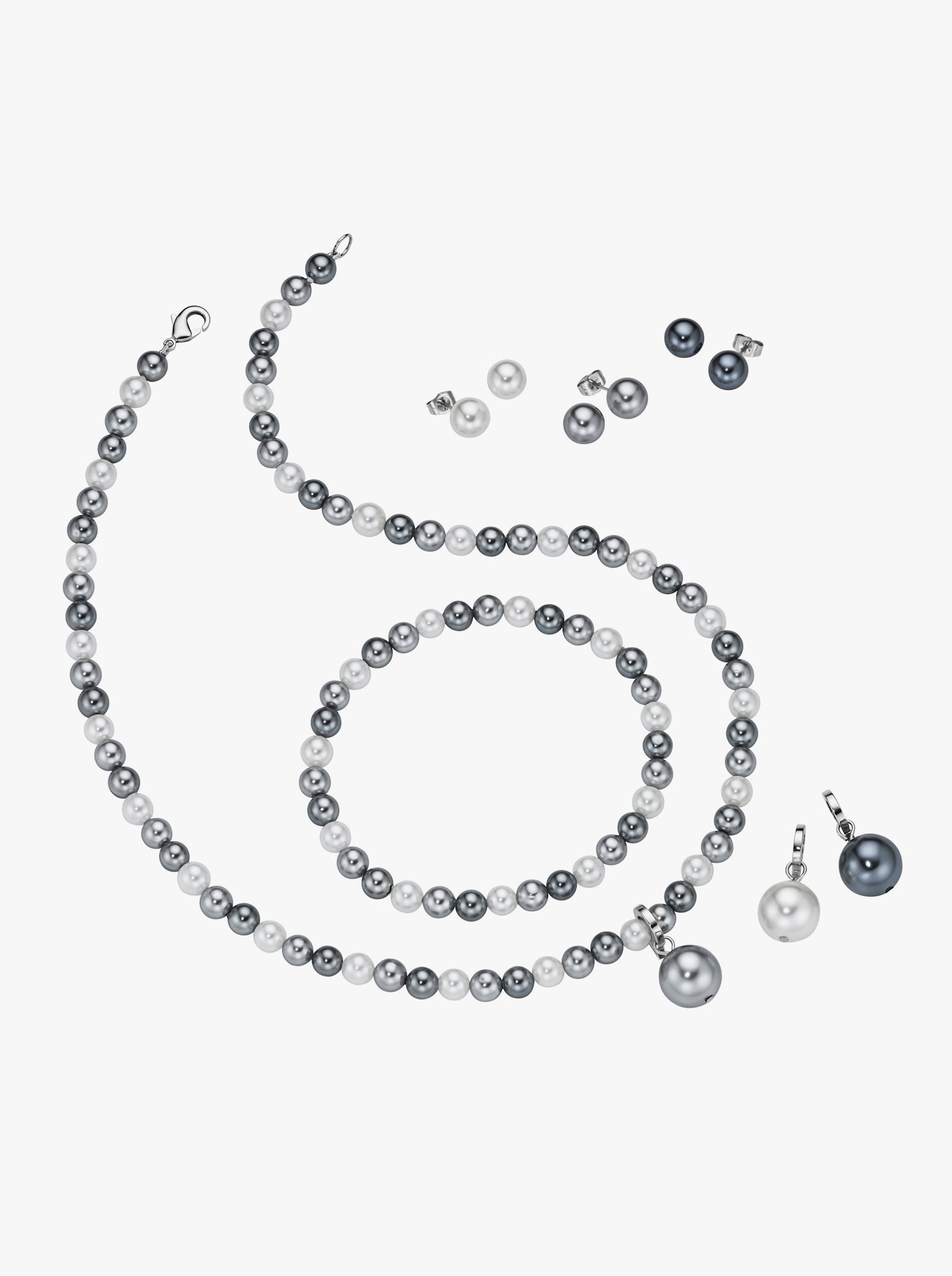 Schmuck-Garnitur - silberfarben