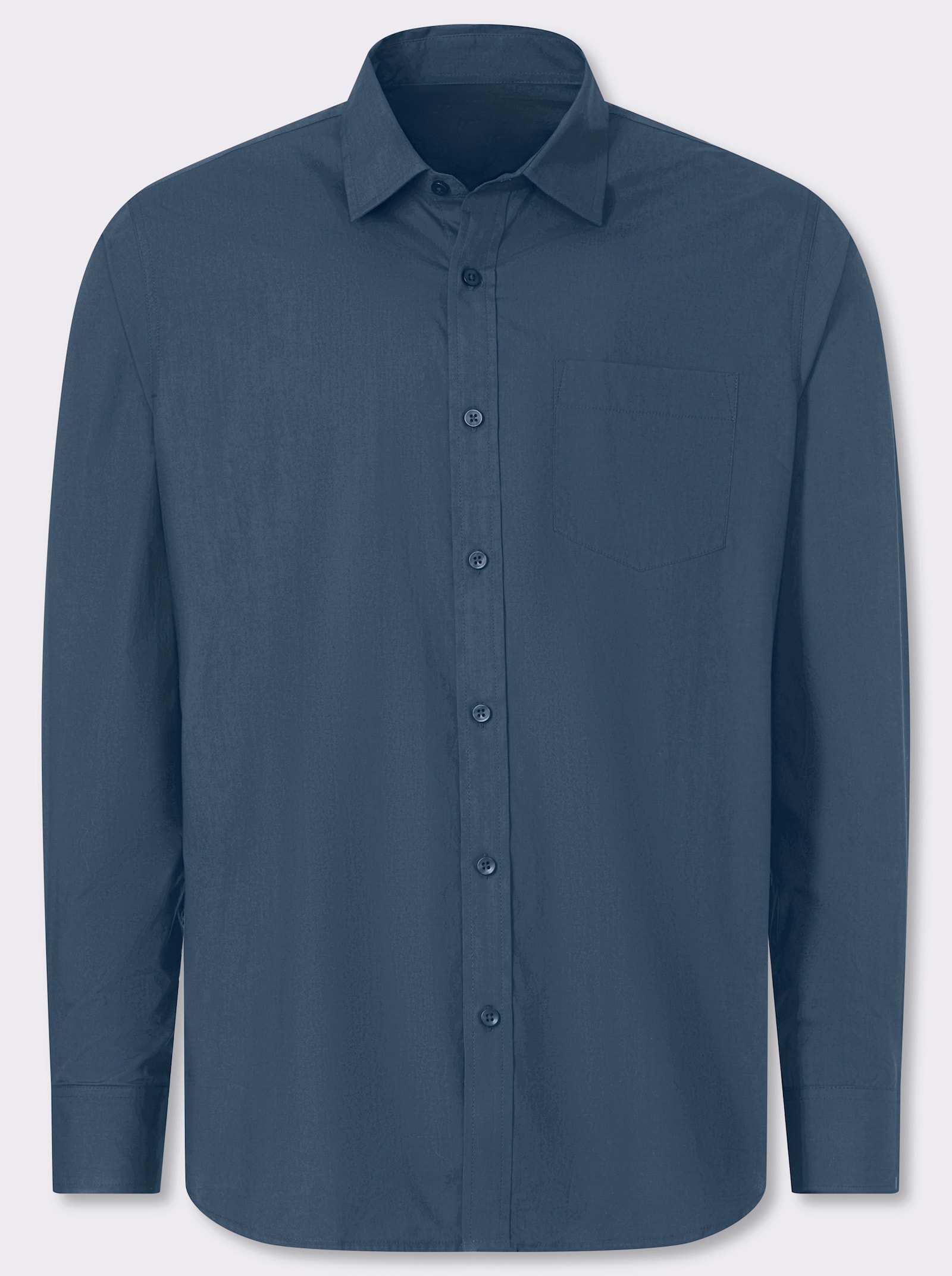 Catamaran Langarmhemd mit Brusttasche - rauchblau