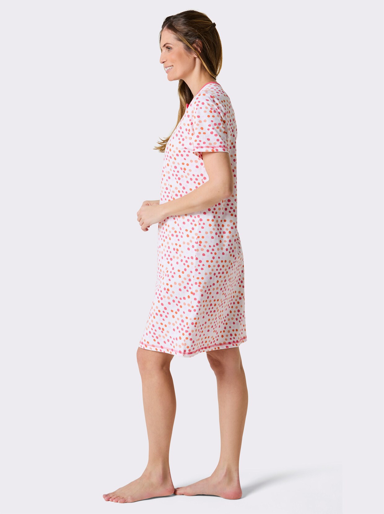 Comtessa Sleepshirt - weiß-flamingo-bedruckt