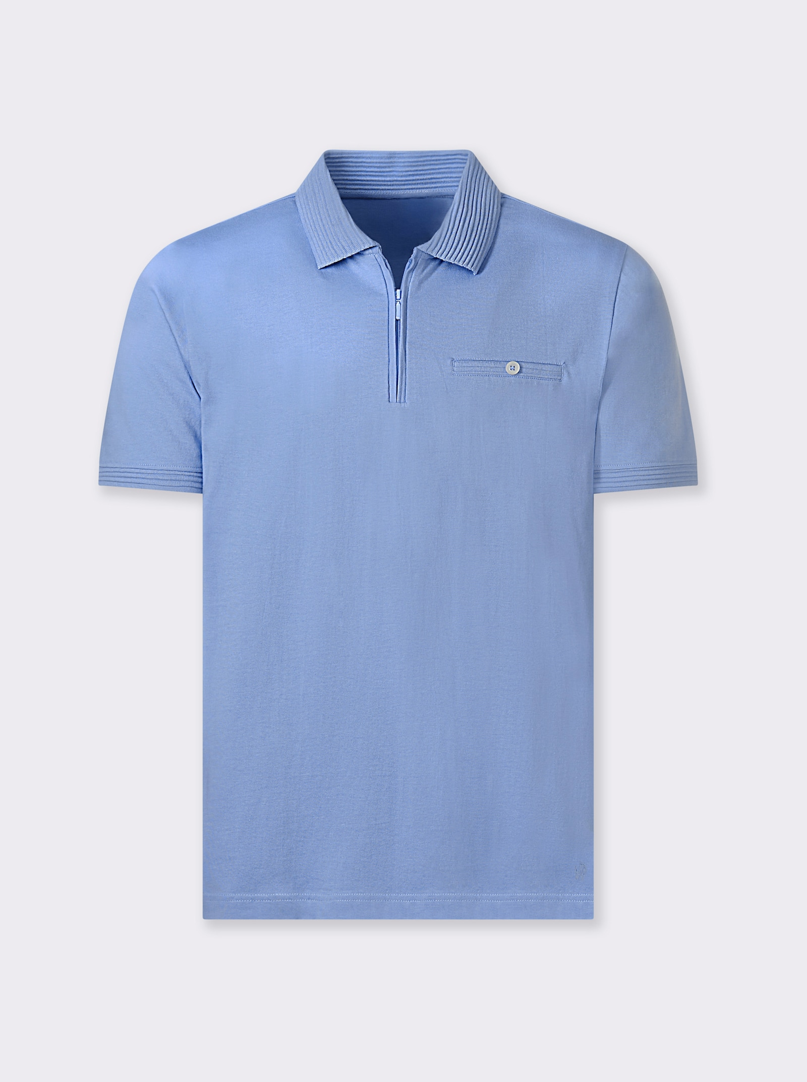 Marco Donati Kurzarmshirt mit Reißverschluss - bleu