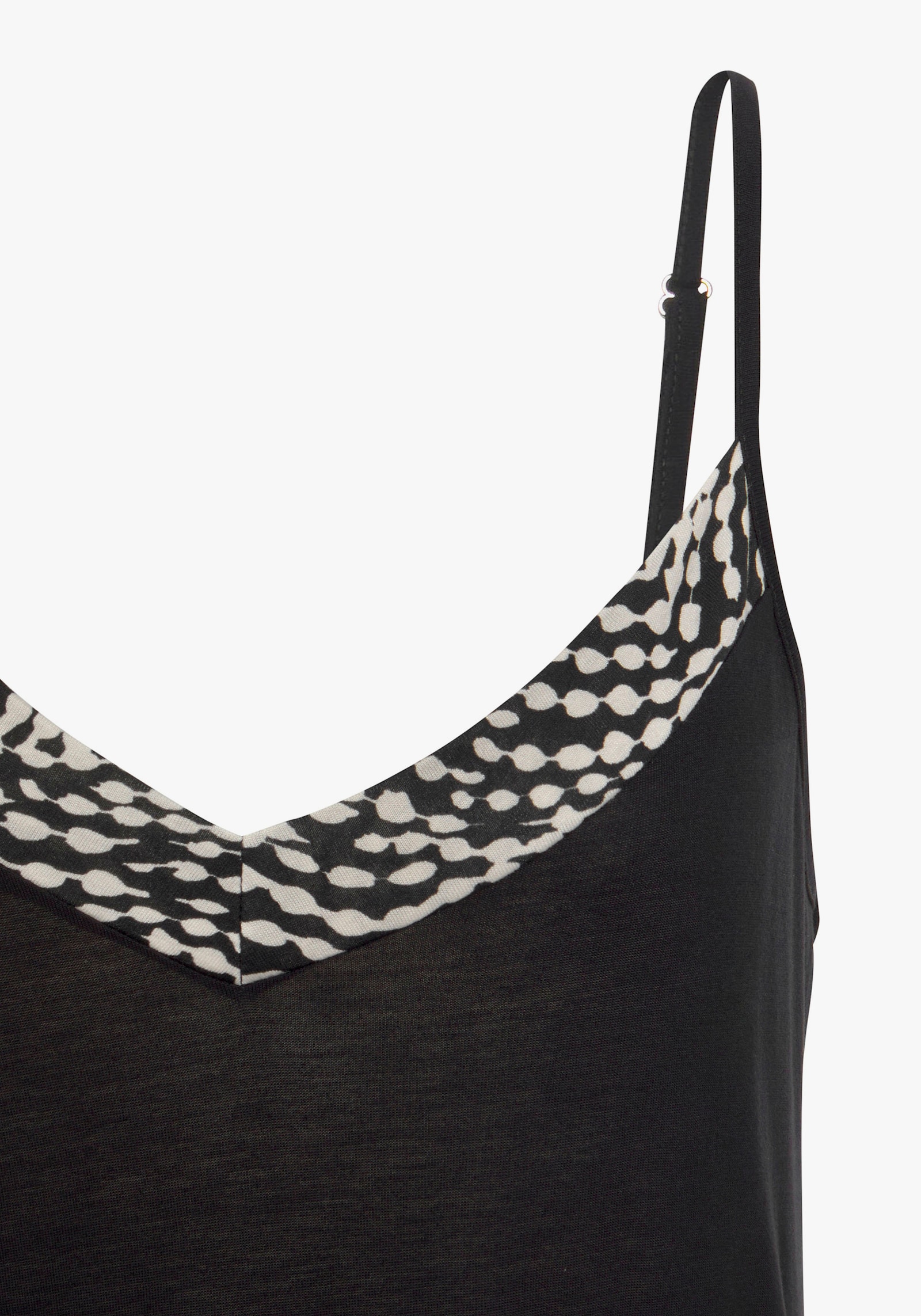 LASCANA shortama - zwart/wit gestippeld