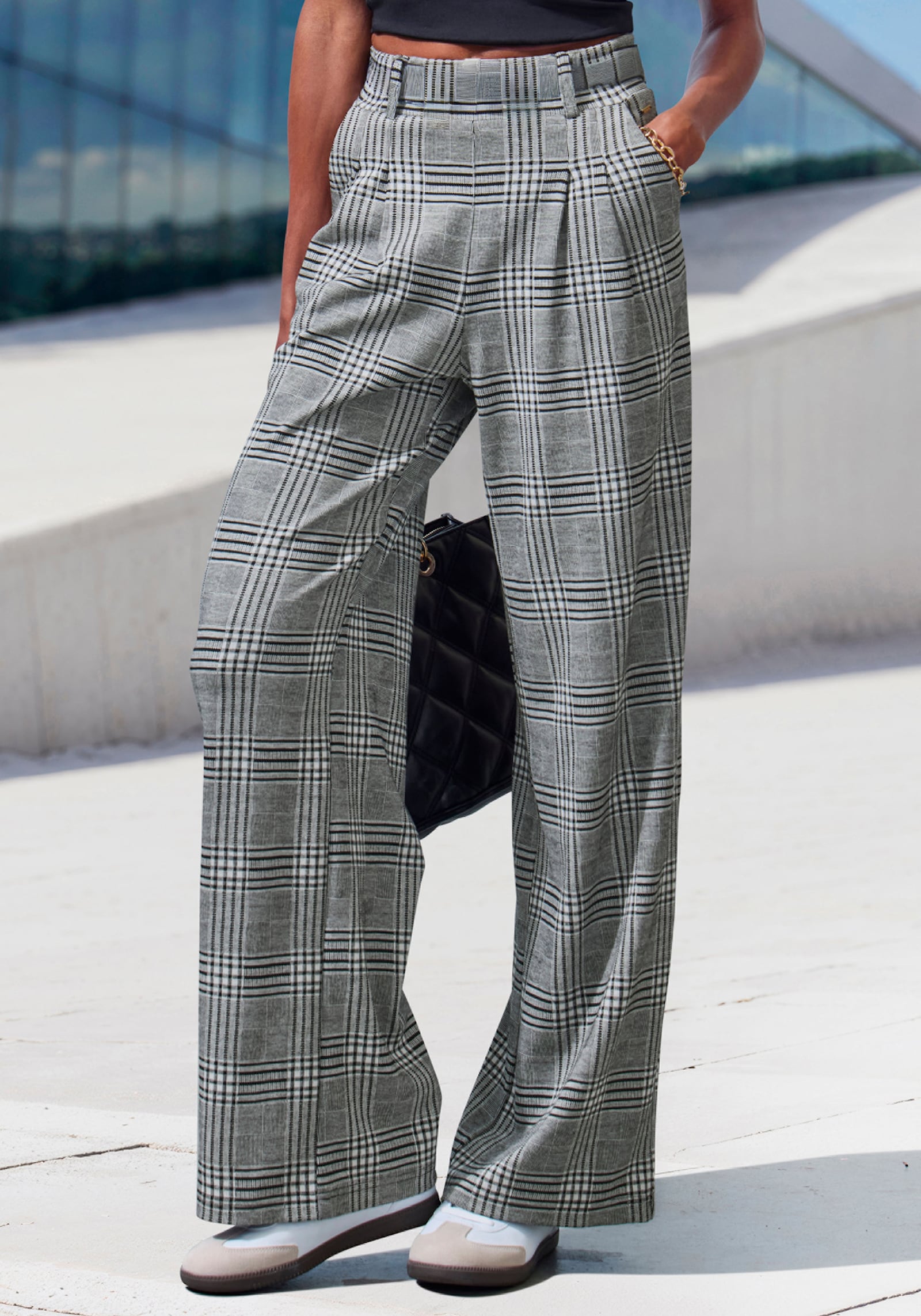 LASCANA Schlupfhose - glencheck- karo