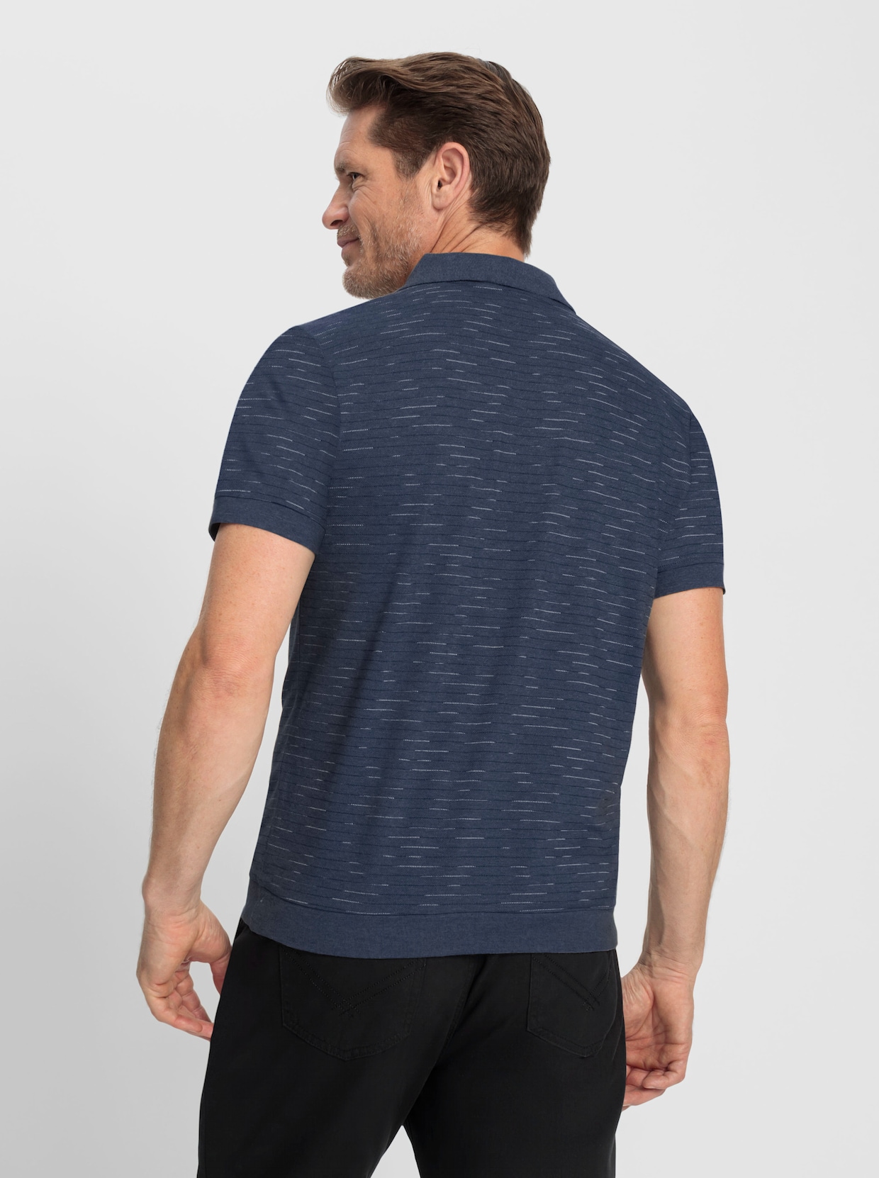 Marco Donati Shirt met korte mouwen - marine gemêleerd