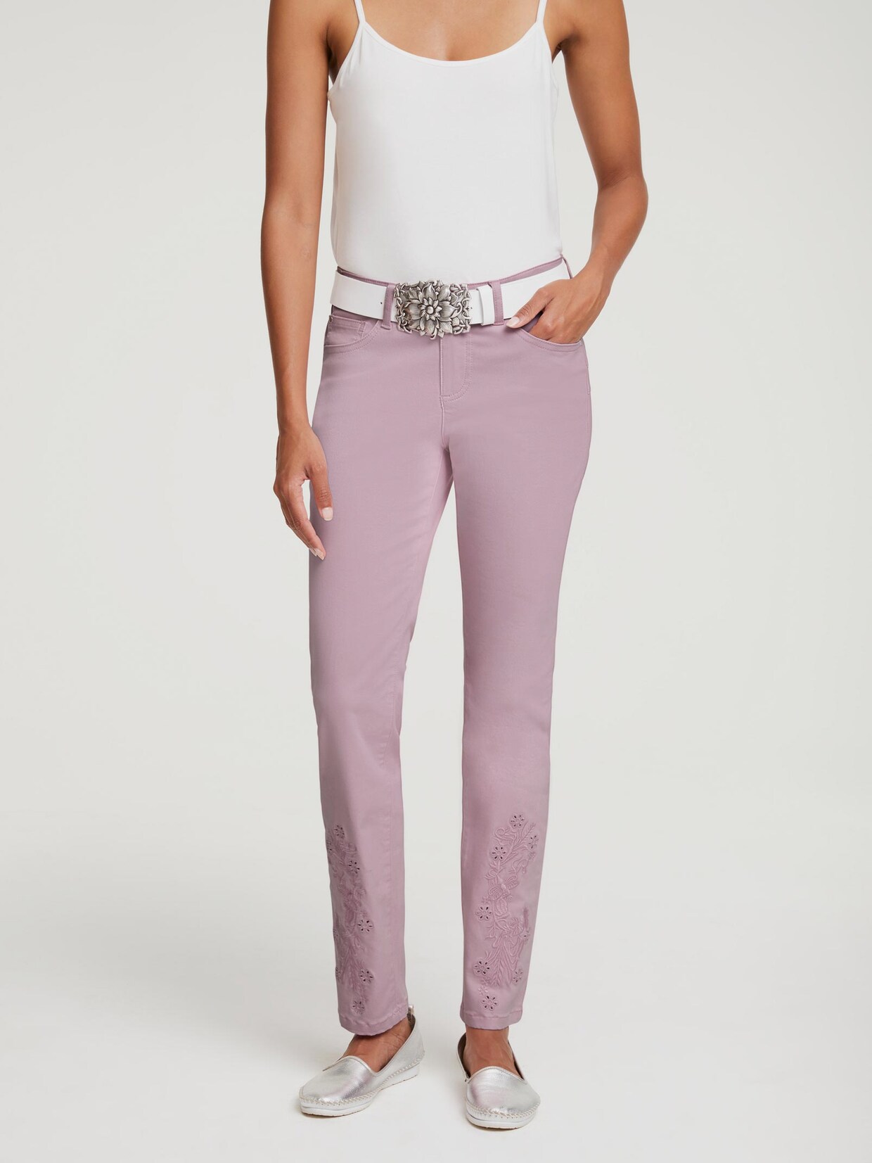 Linea Tesini 'Buik weg'-broek - roze