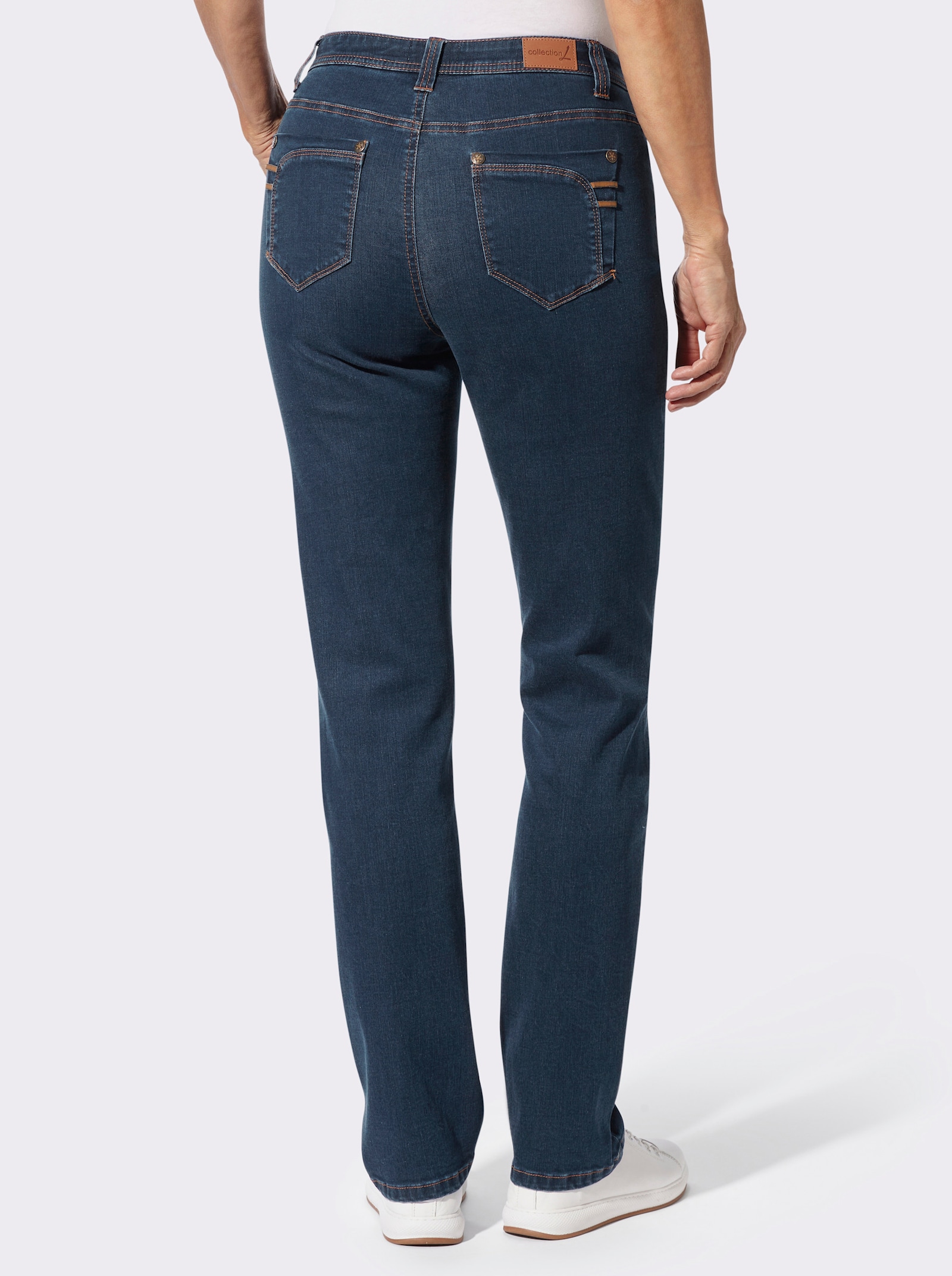 5-Pocket-Jeans in gerade Schnittführung - blue-stone-washed