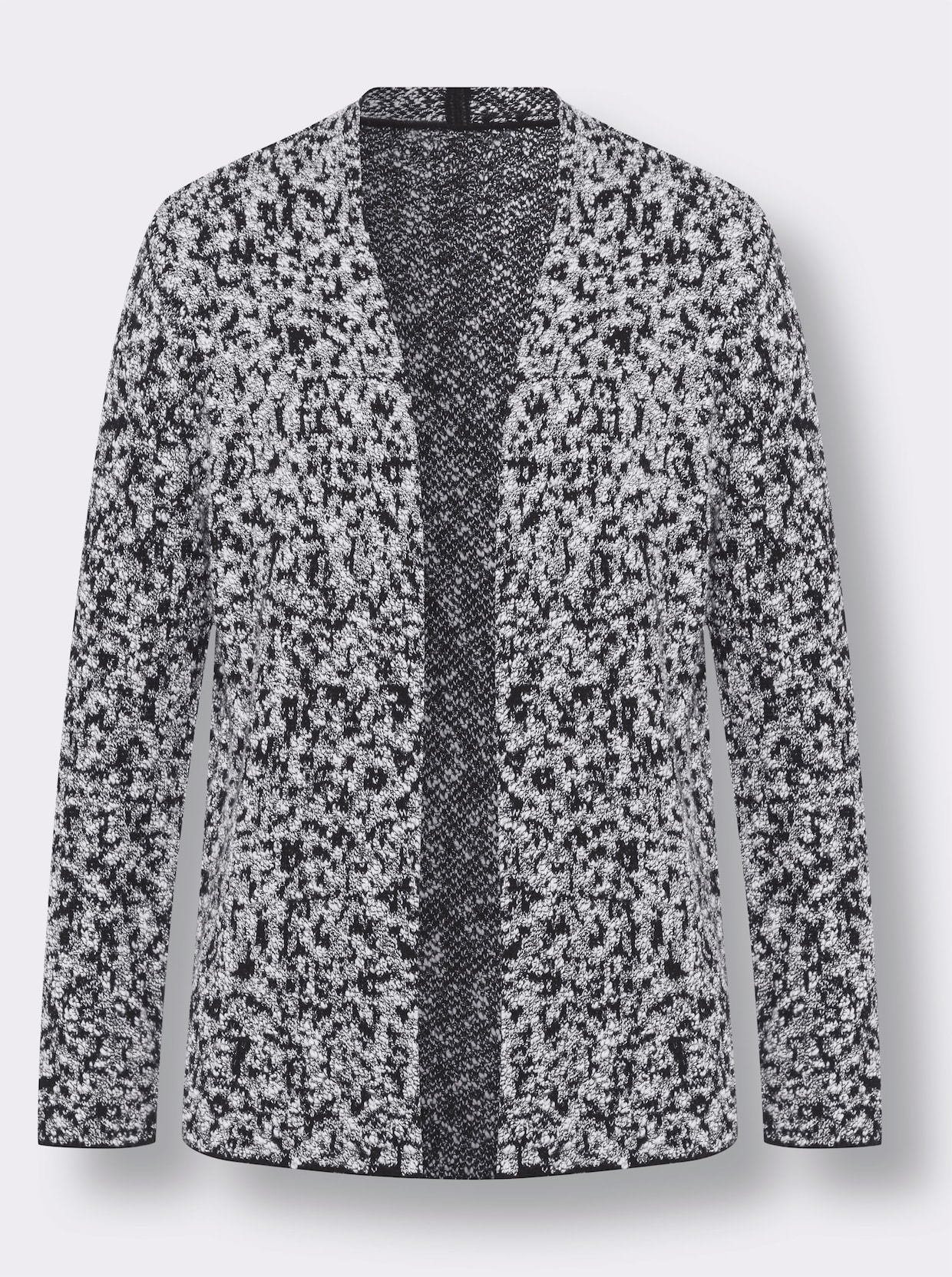 heine veste en tricot - noir-écru à motifs