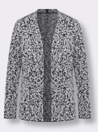 heine Strickjacke - schwarz-ecru-gemustert