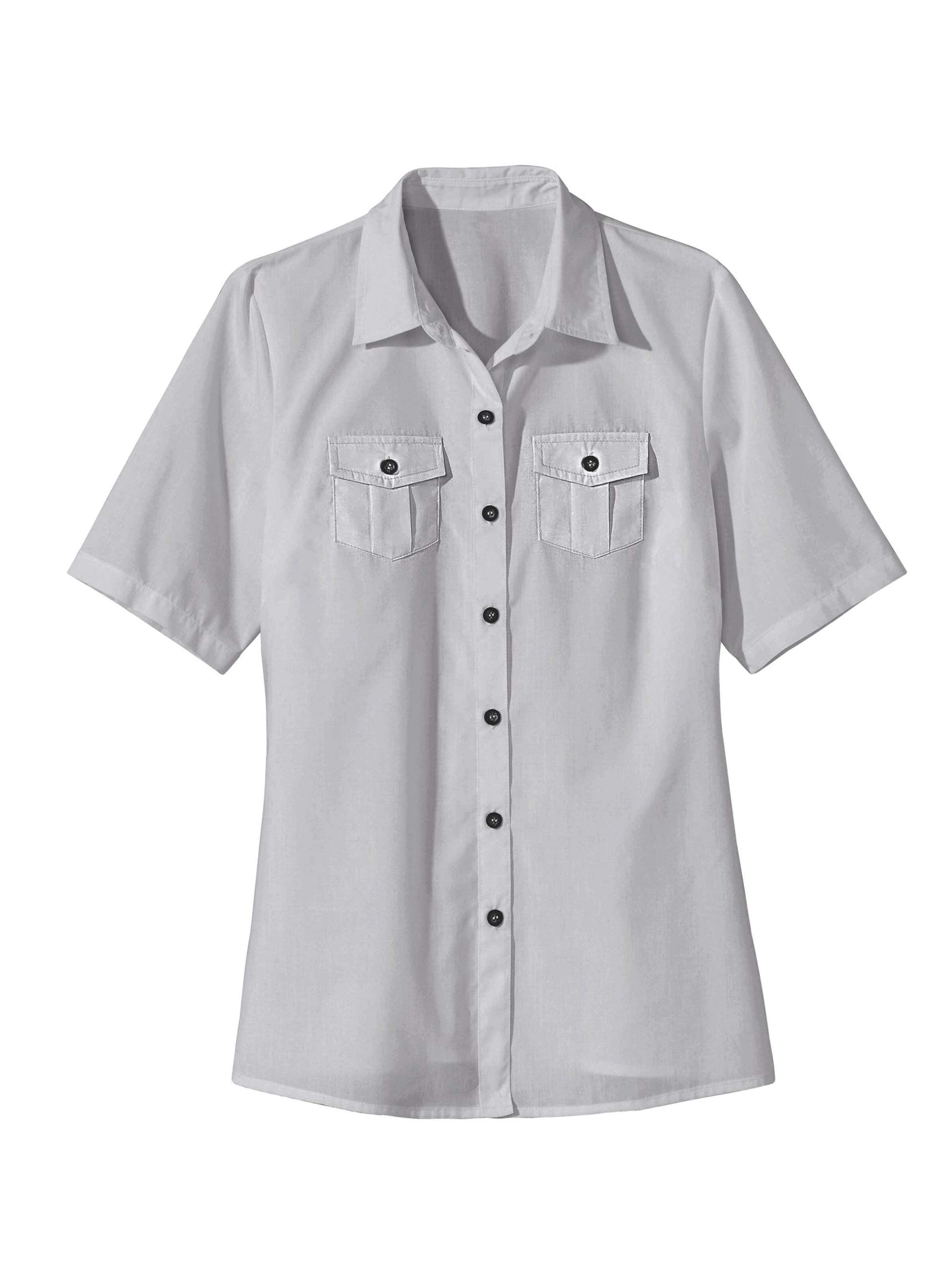 Hemdbluse - silbergrau