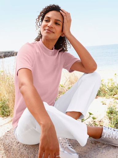 Stehkragenshirt - rosé
