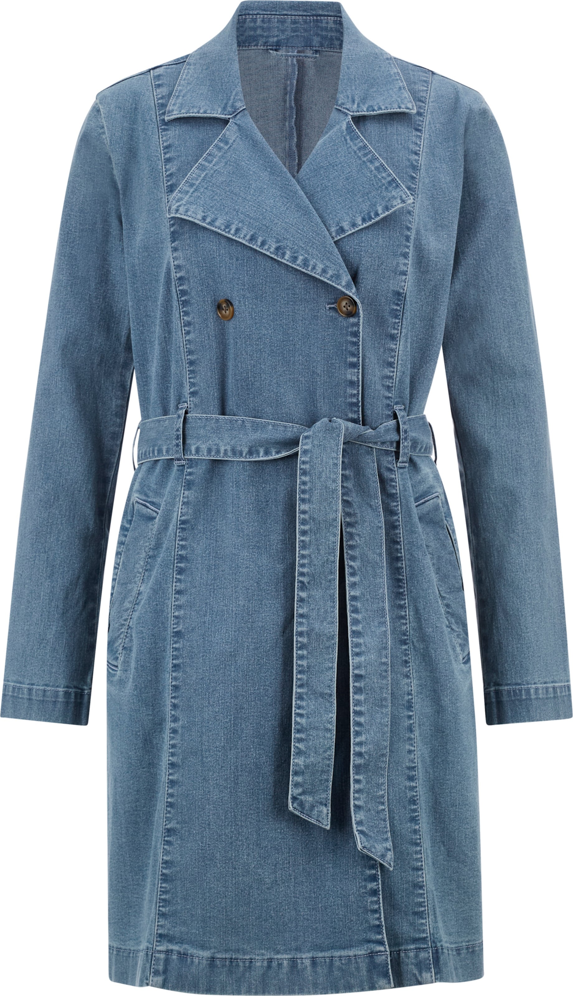 Your Look... for less! Dames Trenchcoat blue-bleached Maat