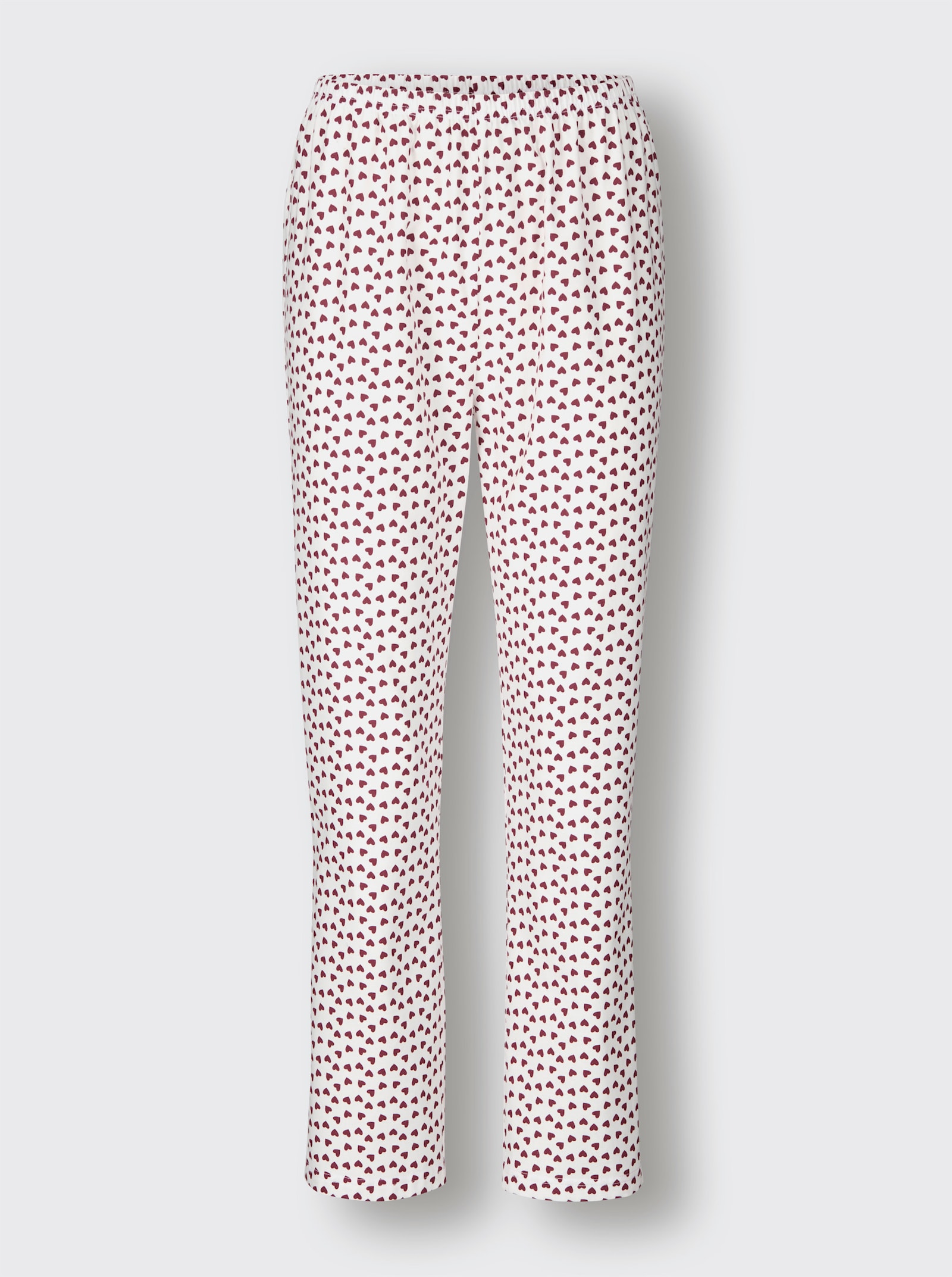 wäschepur Pyjama - ecru/donkerrood bedrukt