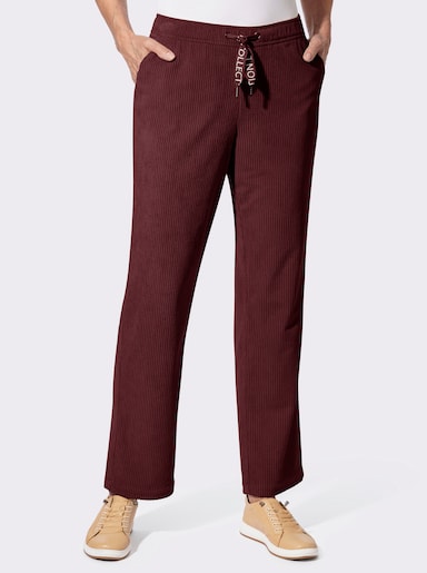 Cordhose mit Rundum-Dehnbund - bordeaux