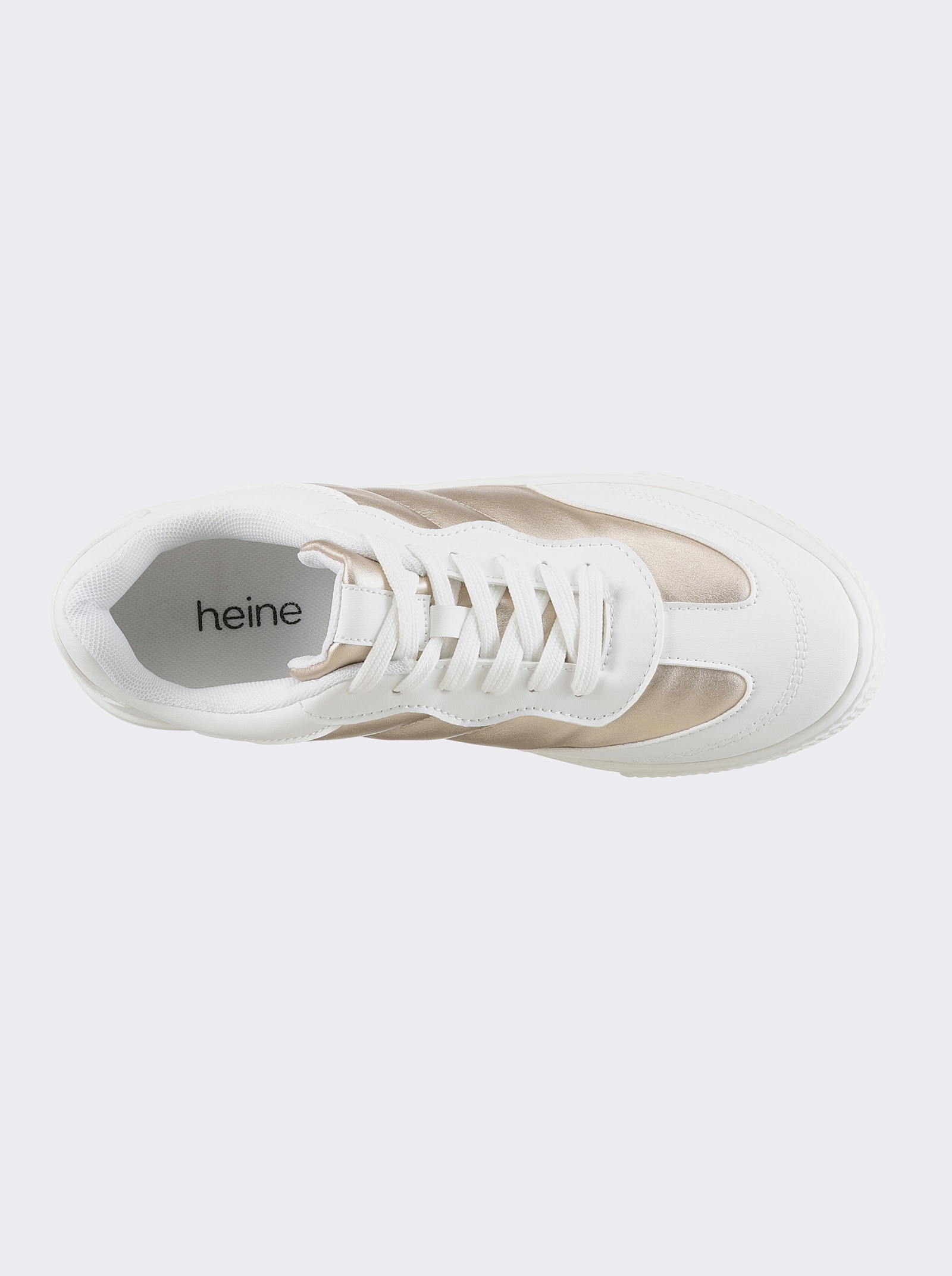 heine Sneaker - wit/bronskleurig