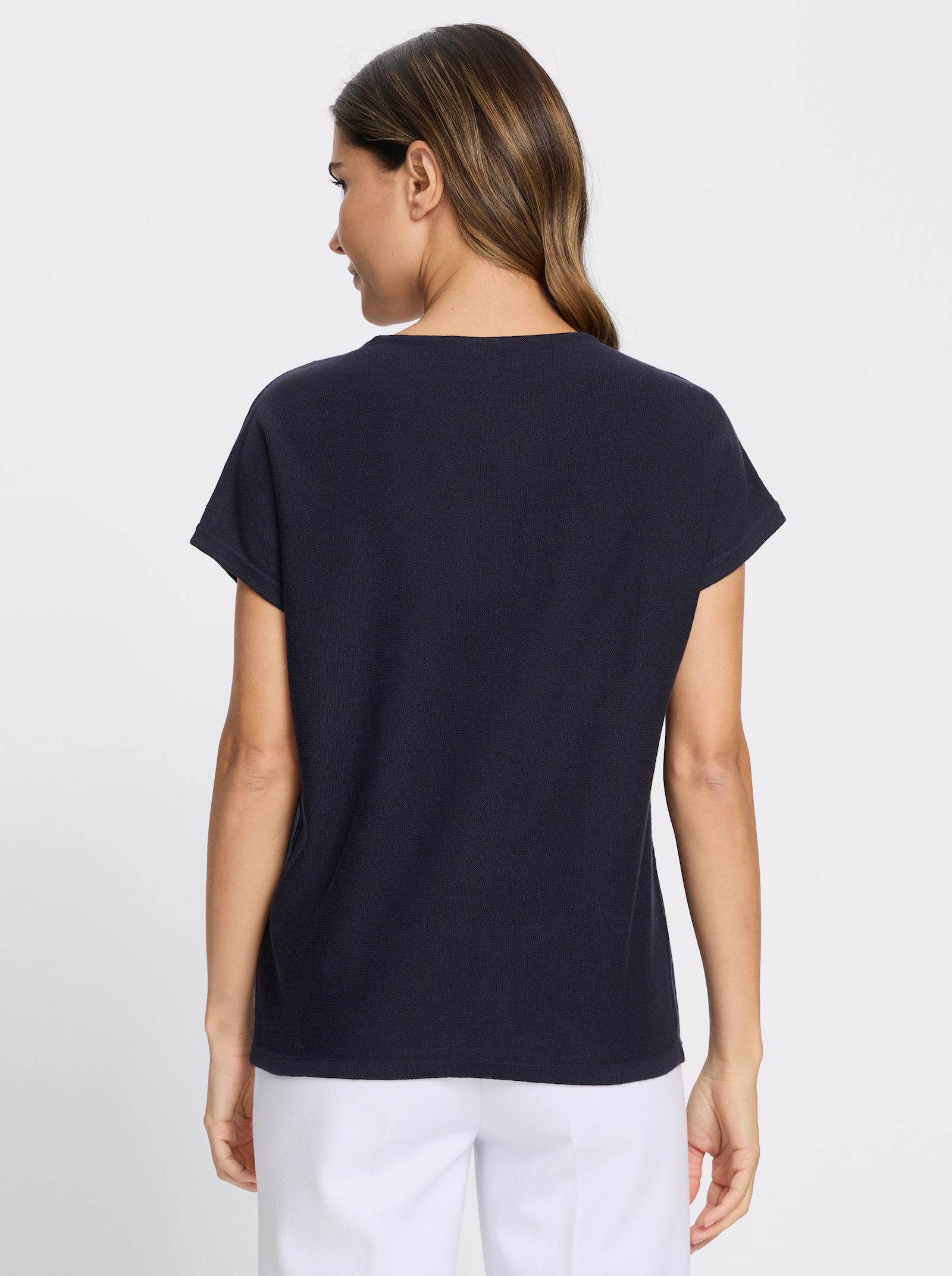 Pullunder in Linksstrick - marine